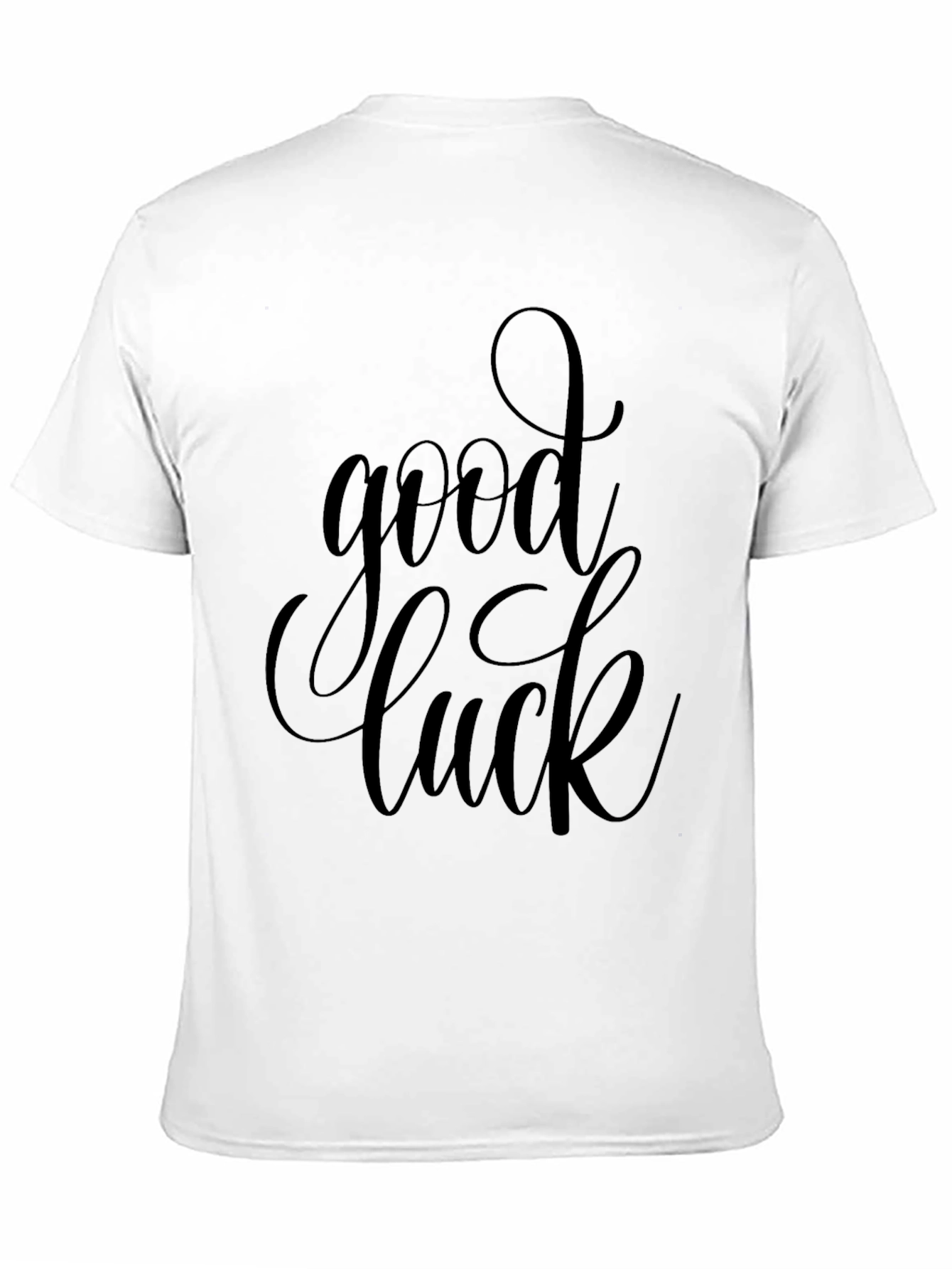 Black Good Luck Graphic Tee - Black Crew Neck view 11