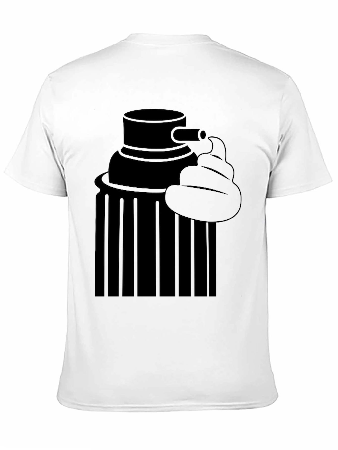 Black Toilet Humor Tee - Graphic Print Black T-Shirt view 11