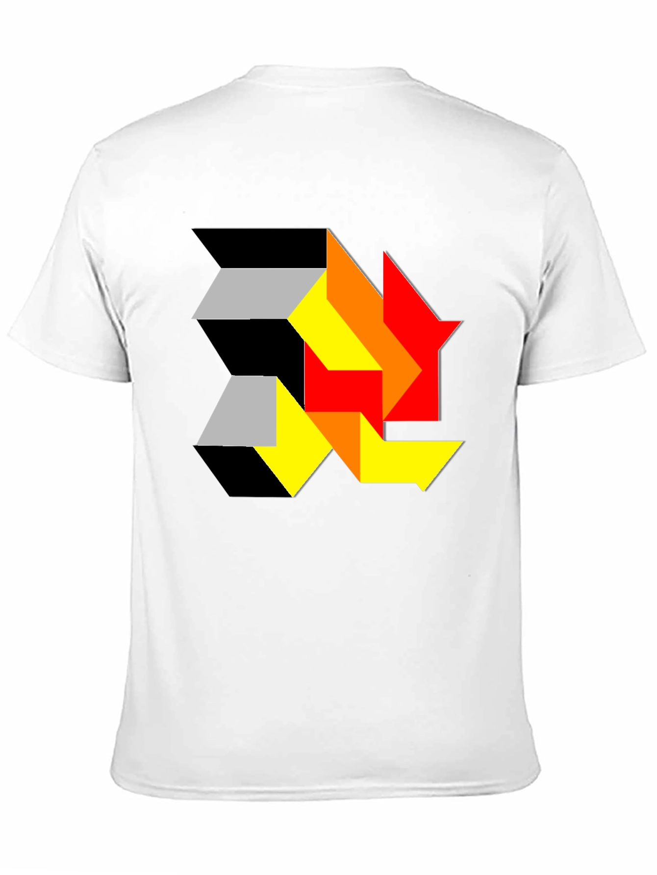 Black Abstract Geometric T-Shirt - Modern Art Design view 11