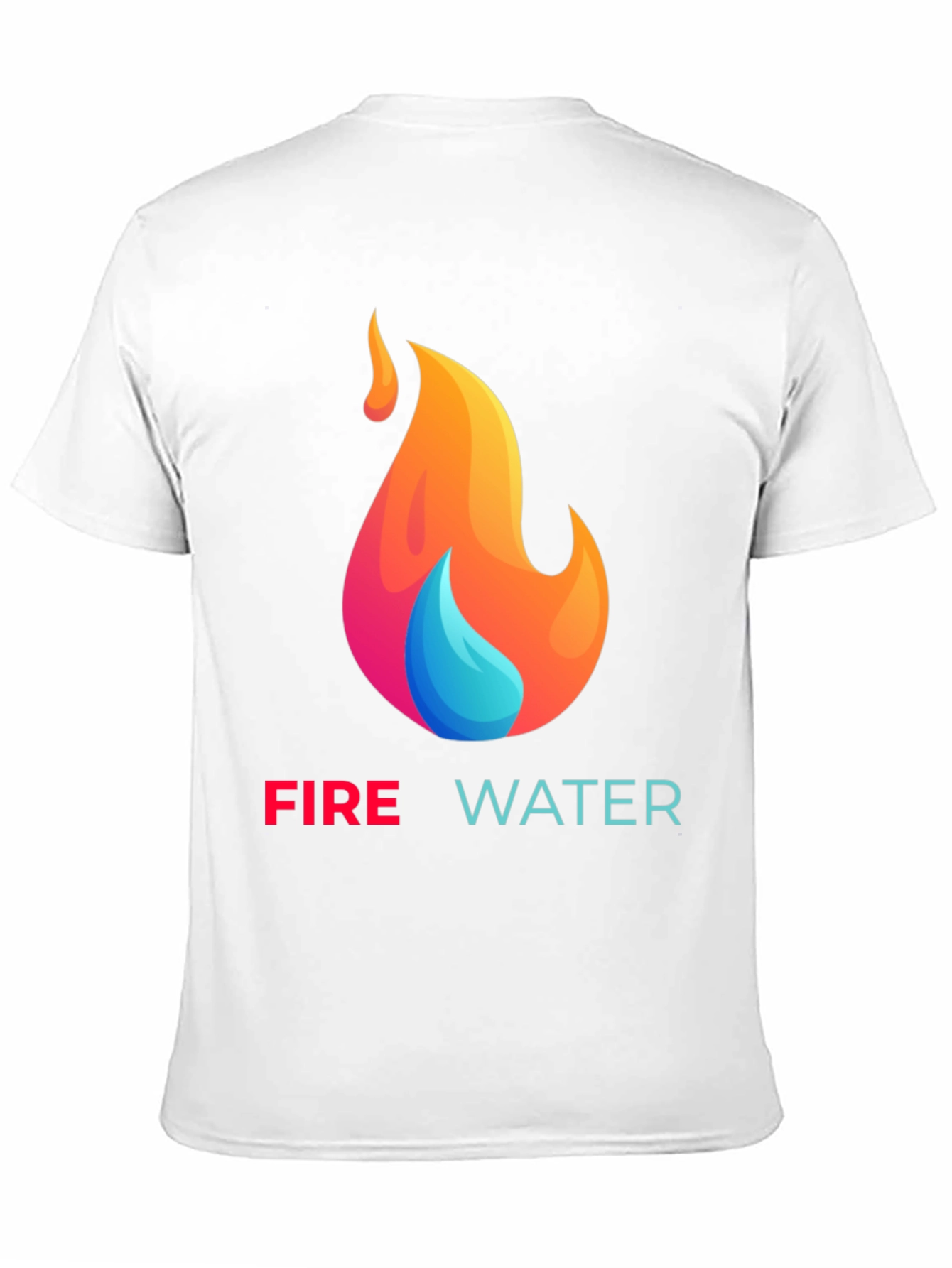 Fire and Water Graphic T-Shirt - Black Cotton Tee - 11