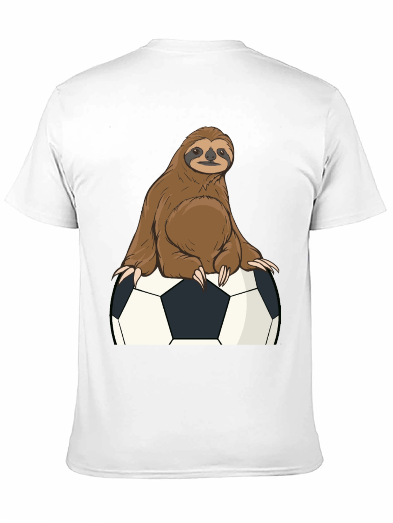 Black Sloth Soccer T-Shirt - Funny Graphic Tee view 11