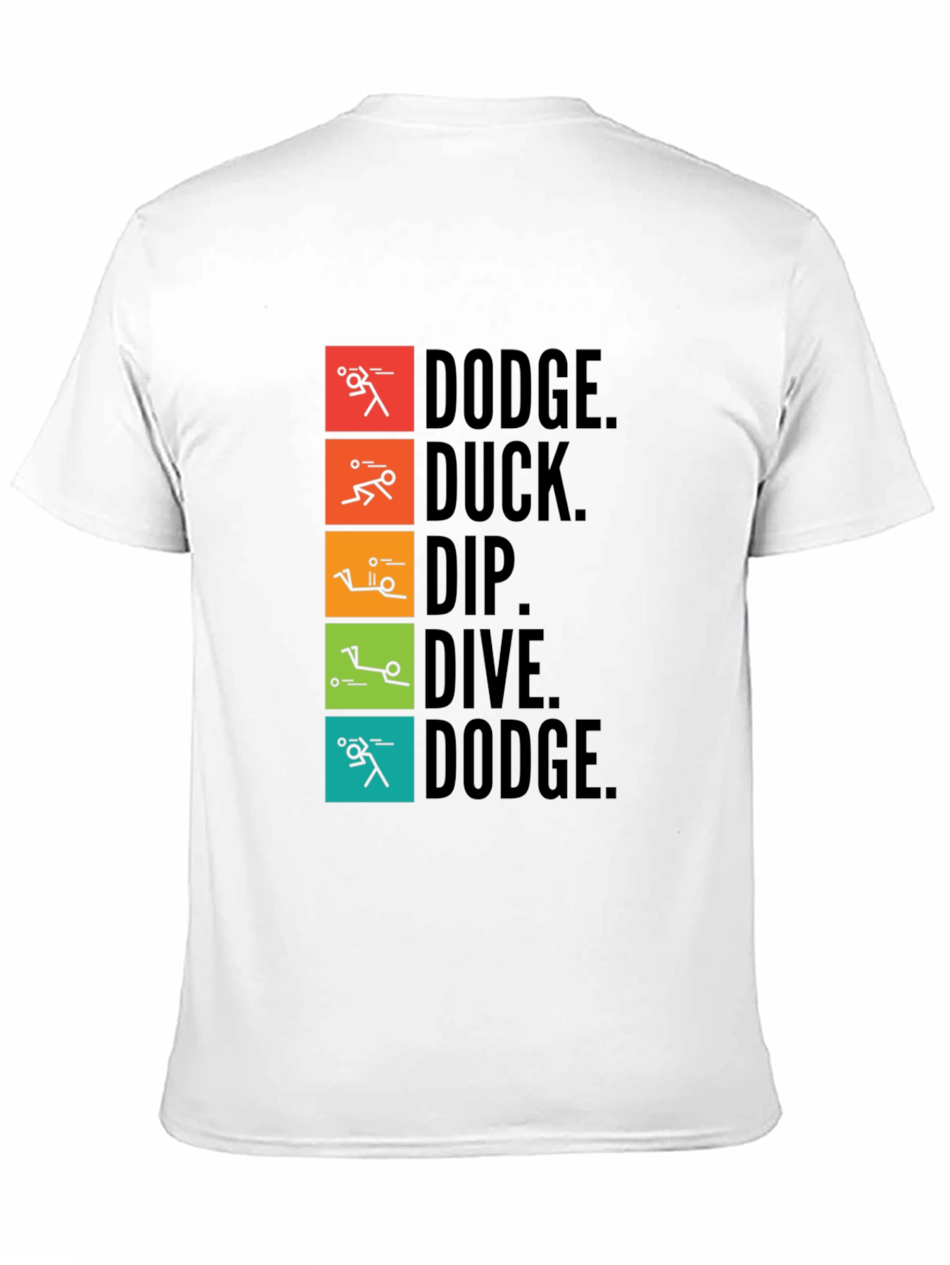 Black Dodgeball Stick Figure Graphic Tee view 11