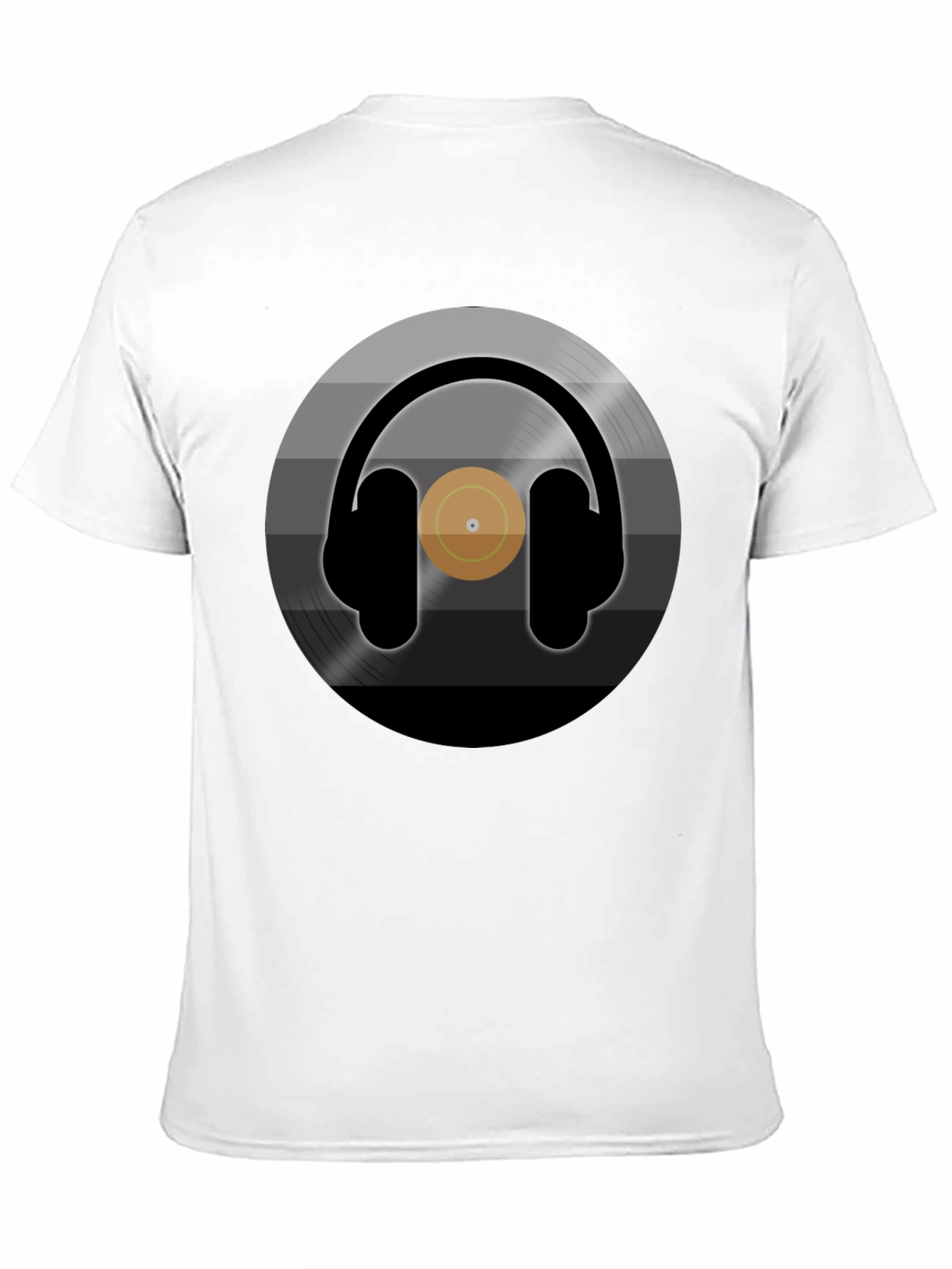 Black Headphones Record Graphic T-Shirt - Music Lover Tee view 11