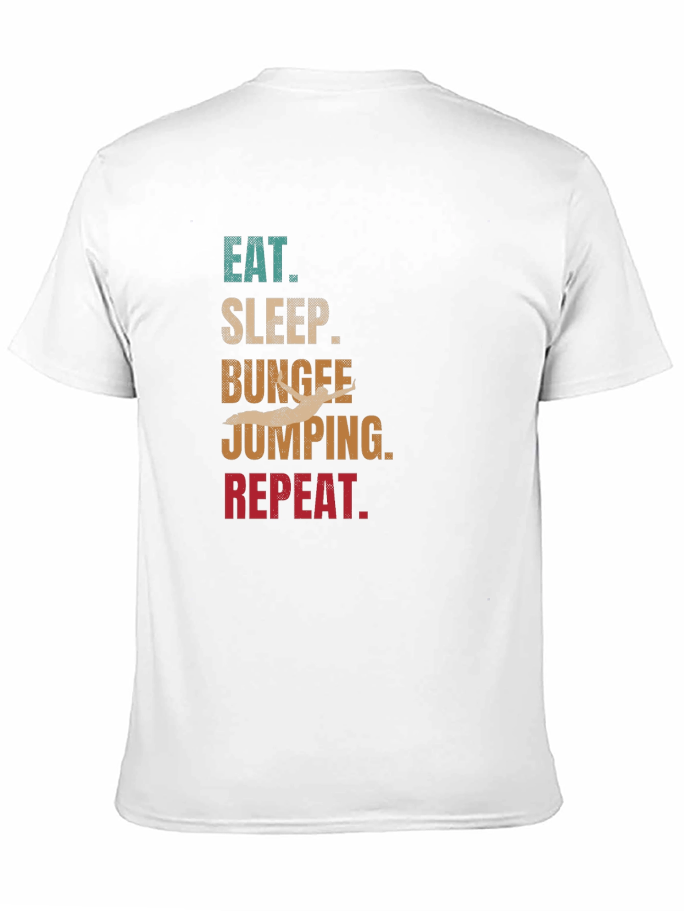 Eat Sleep Bungee Jump Repeat Black T-Shirt - 11