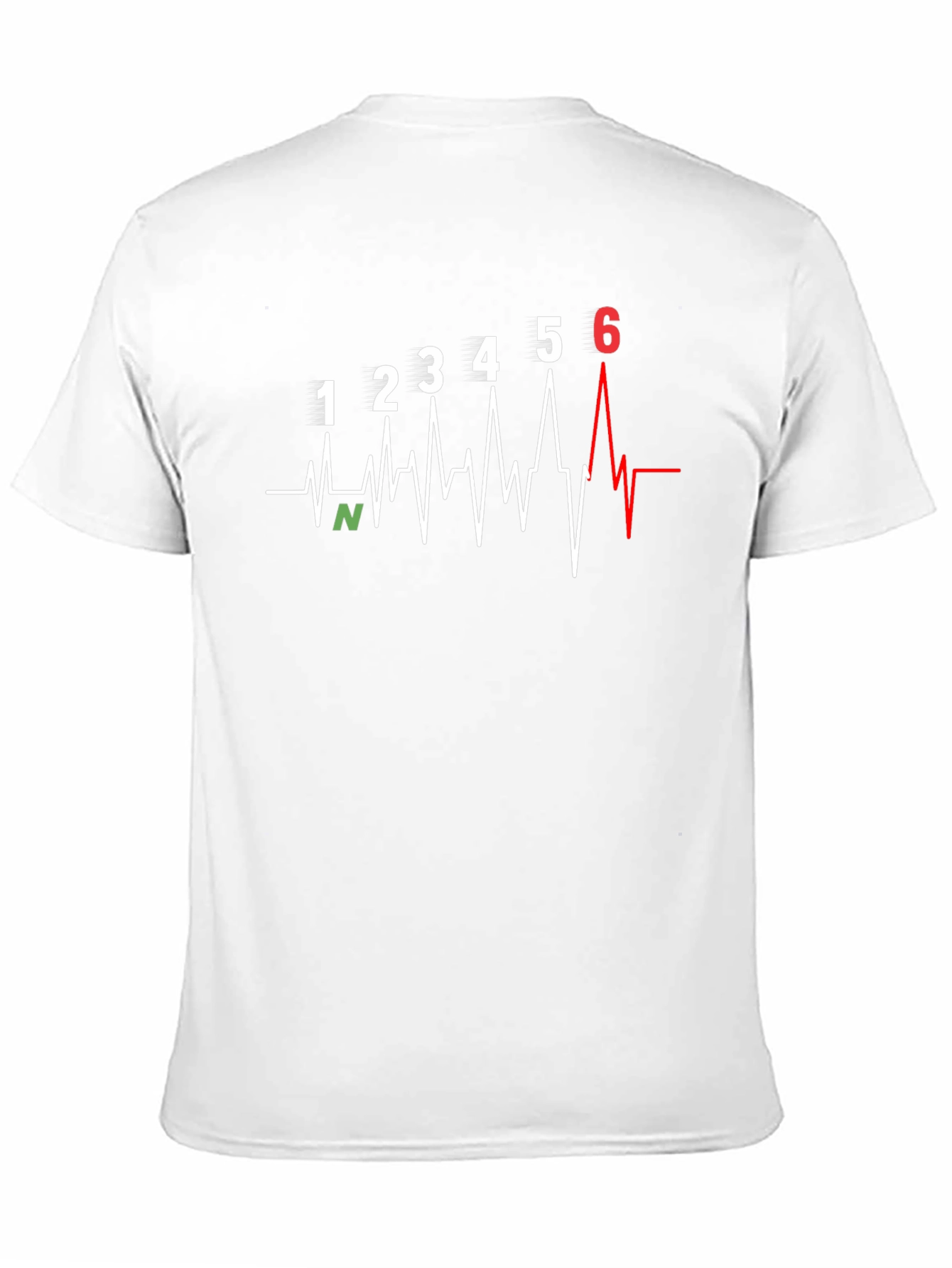 Black Motorcycle Gear Shift Heartbeat T-Shirt view 11