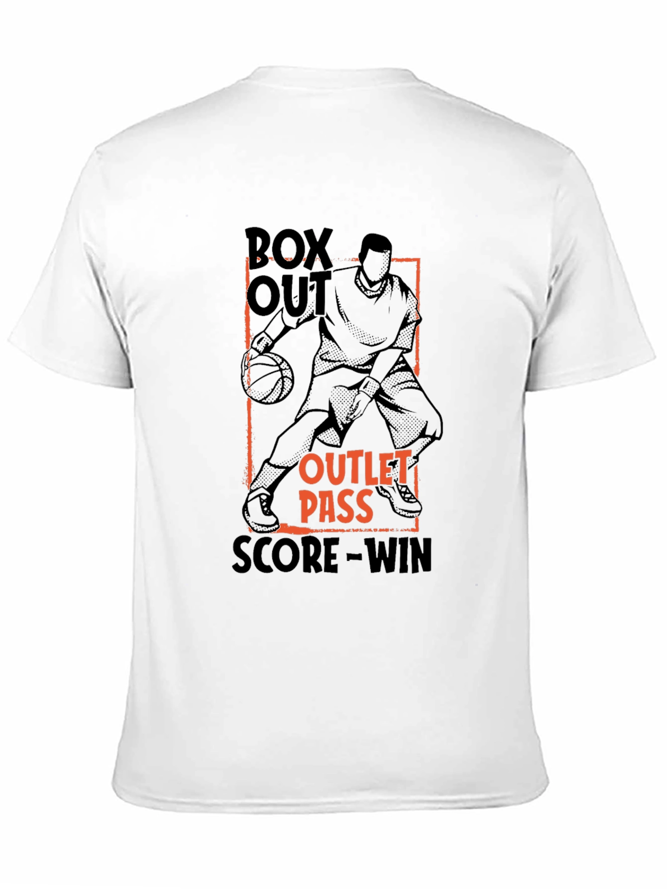 Black Basketball Graphic T-Shirt: Box Out, Pass, Score view 11