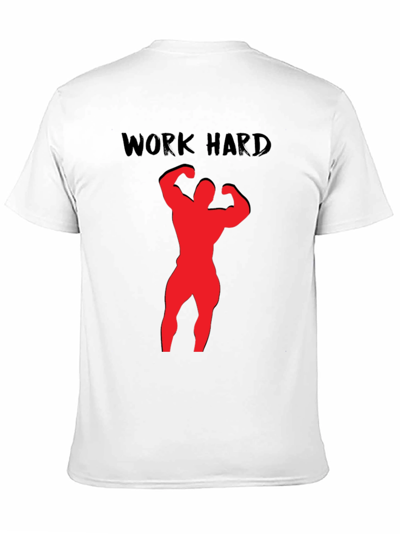 Black Work Hard Bodybuilding Black T-Shirt view 11