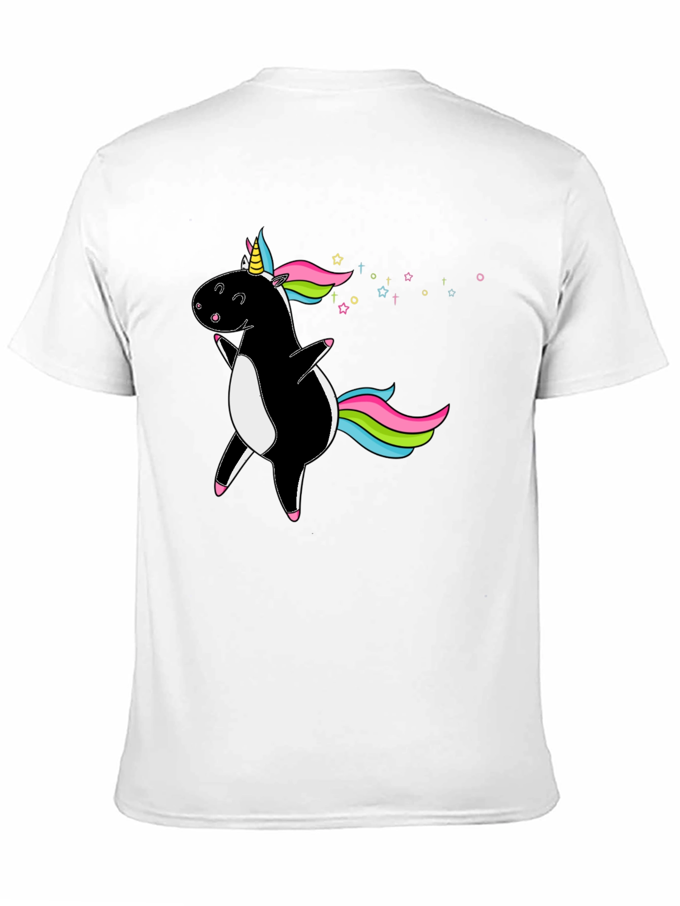 Black Unicorn T-Shirt - Men's Black Graphic Tee view 11