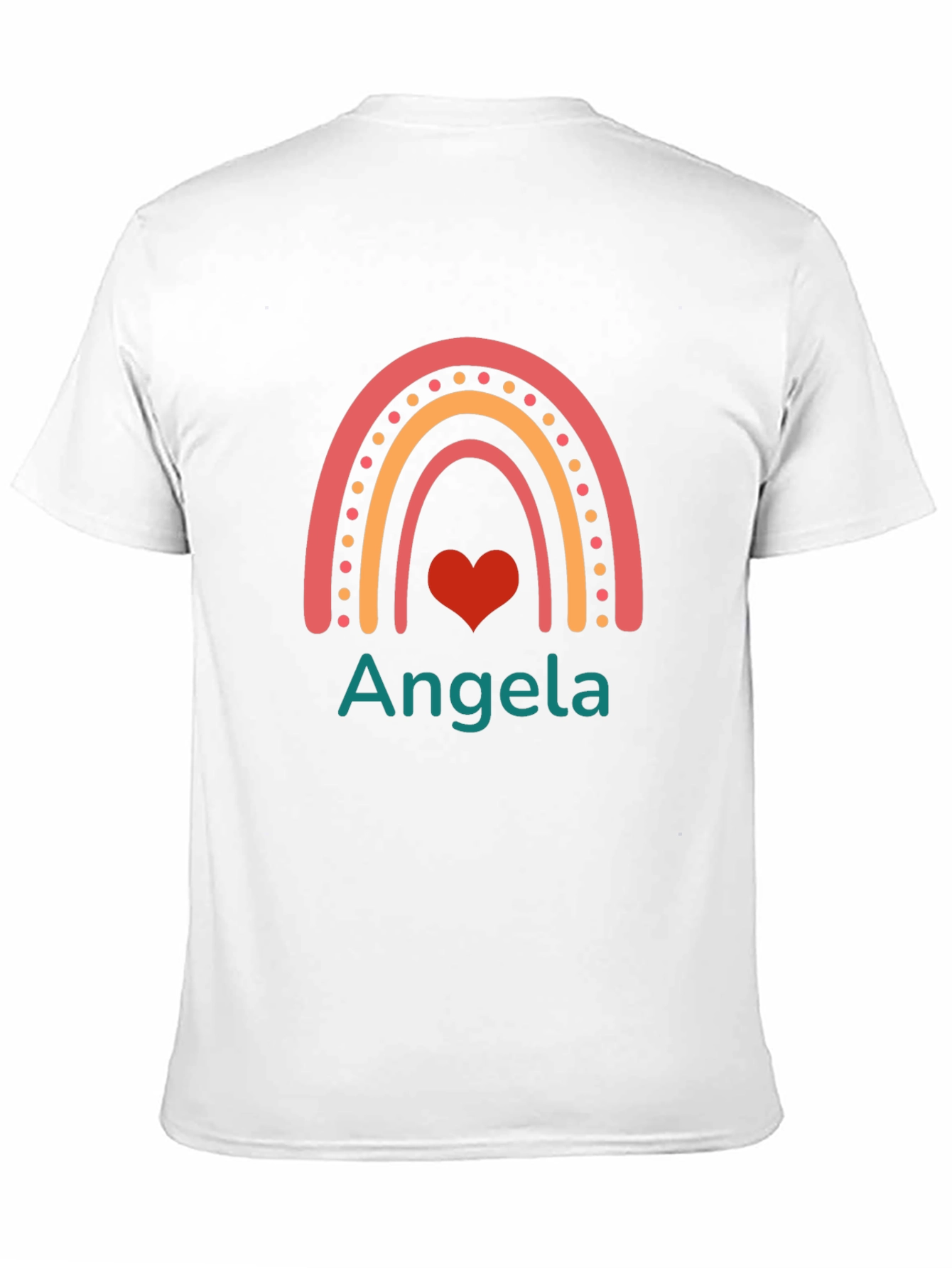 Black Personalized Rainbow Angela T-Shirt view 11