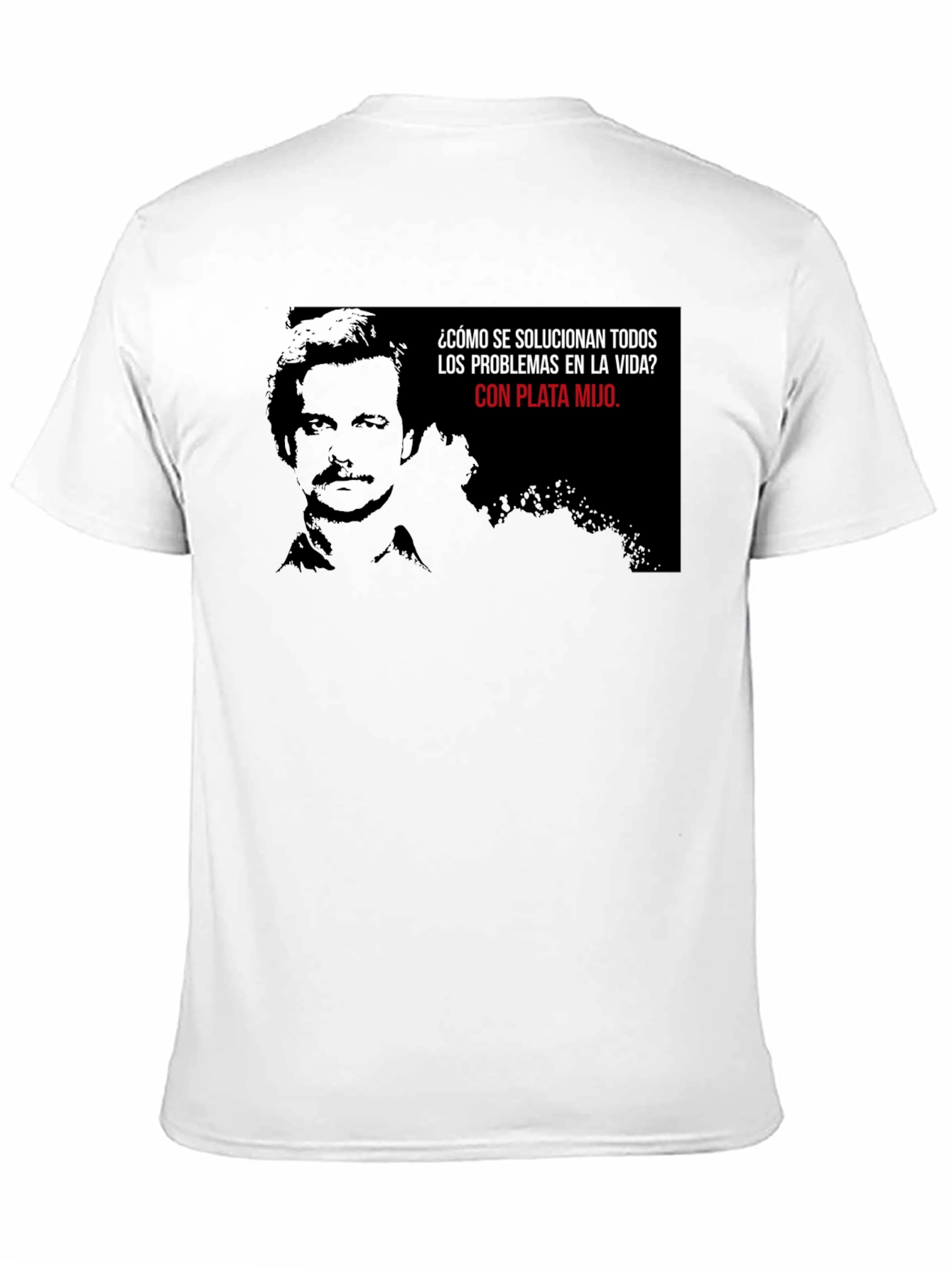 Black Pablo Escobar Plata Mijo T-Shirt - Black Cotton Blend view 11