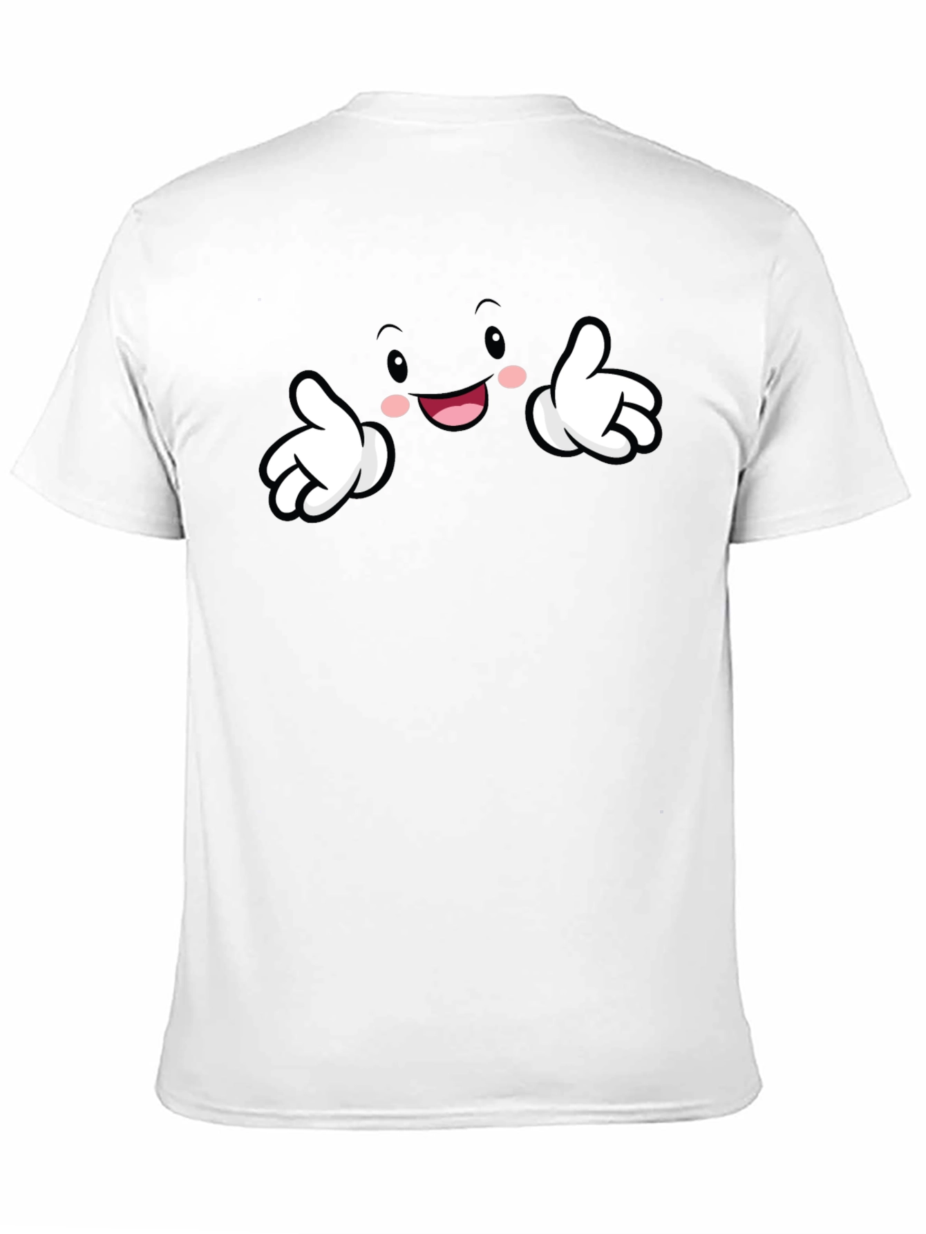 Black Funny Cartoon Face Black T-Shirt view 11