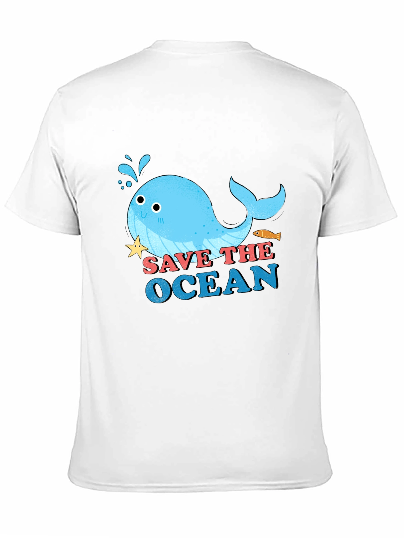 Black Save the Ocean Graphic Tee - Cute Whale Design view 11