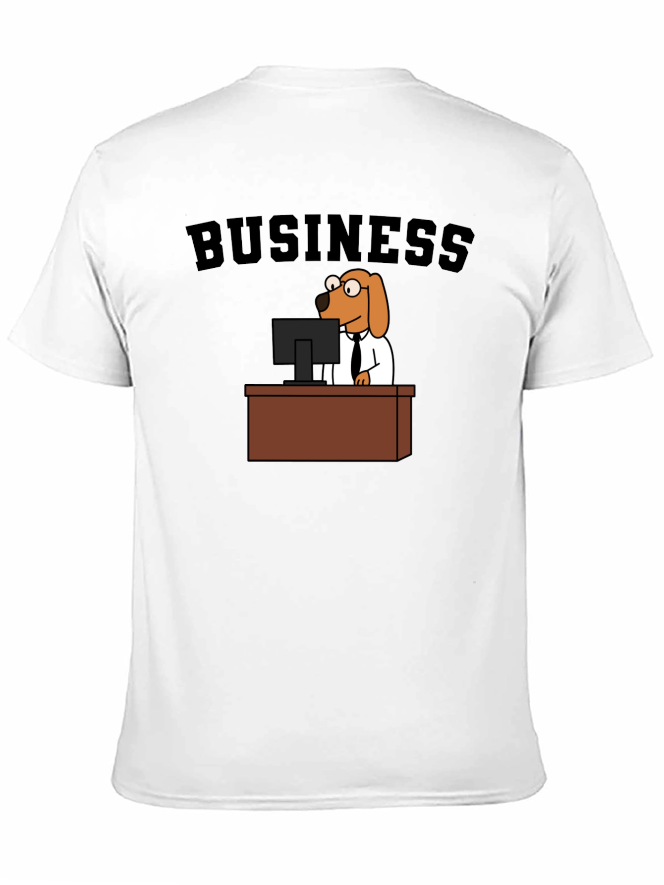 Black Business Dog Black T-Shirt view 11