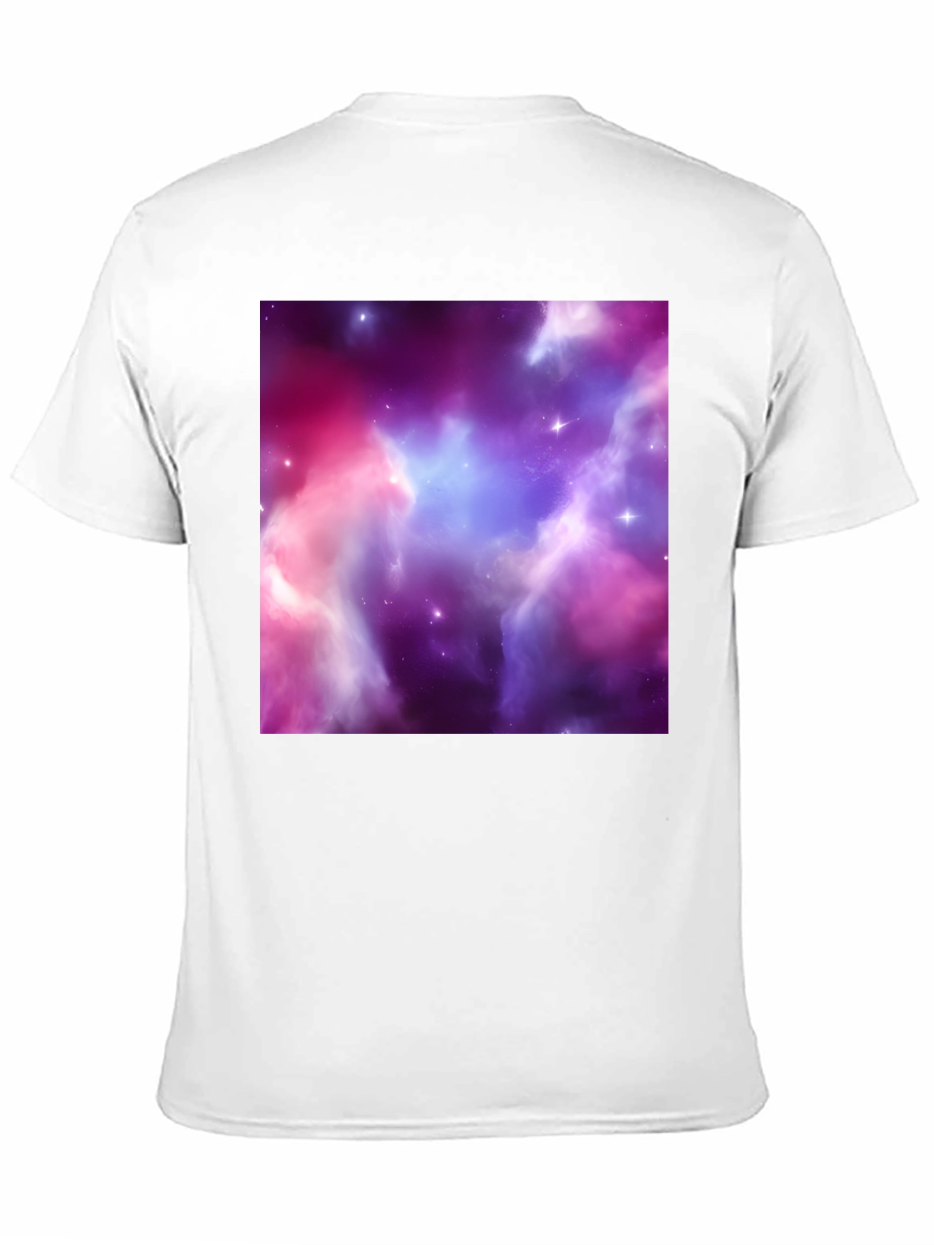 Black Nebula Print Tee - Black Short Sleeve Men's T-Shirt view 11