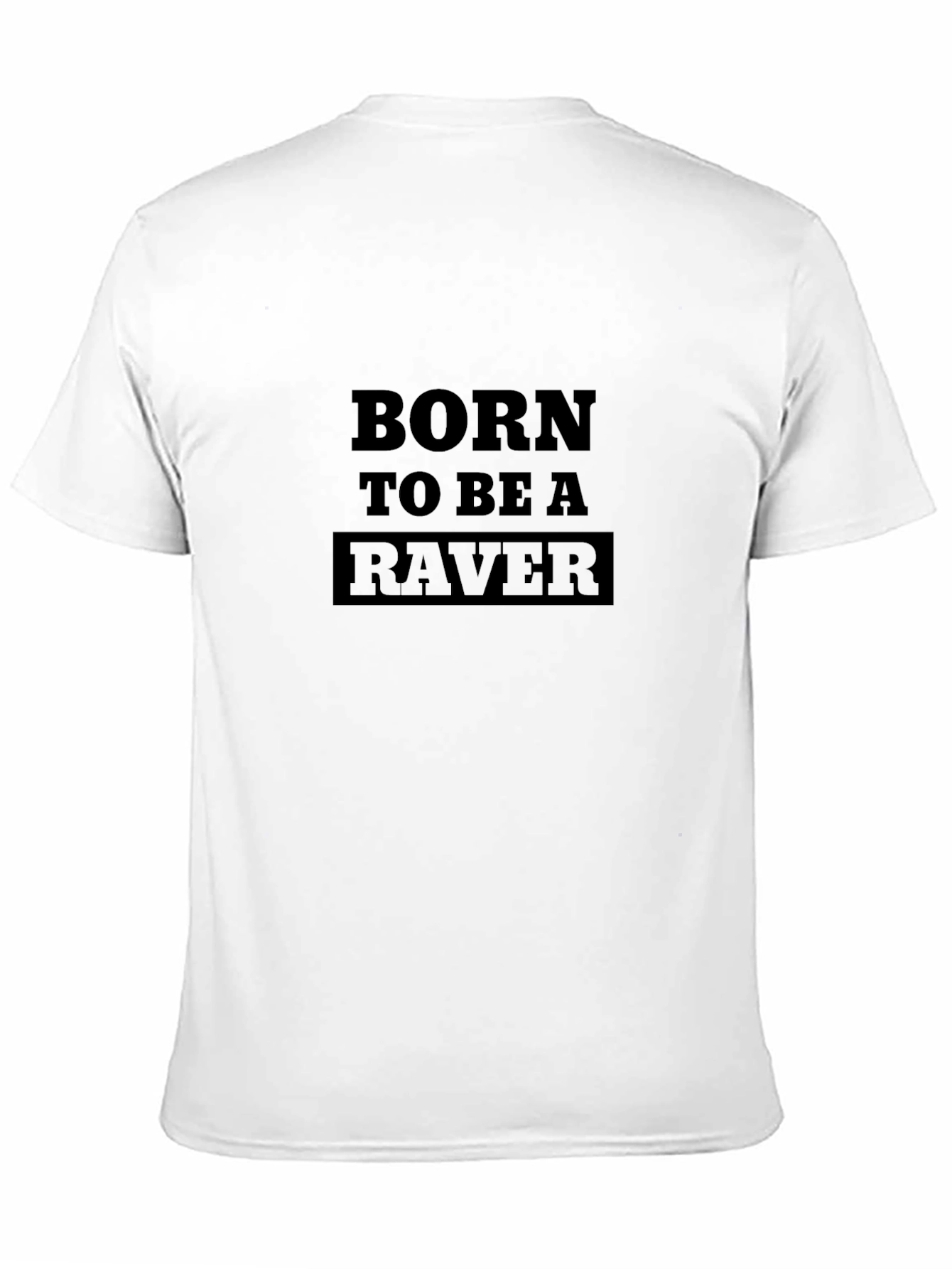 Black Born to be a Raver Graphic Tee - Black view 11