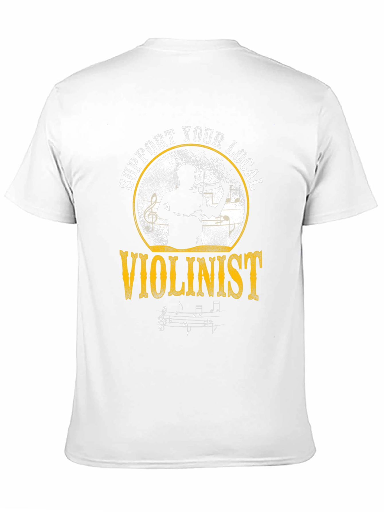 Black Support Your Local Violinist Tee view 11
