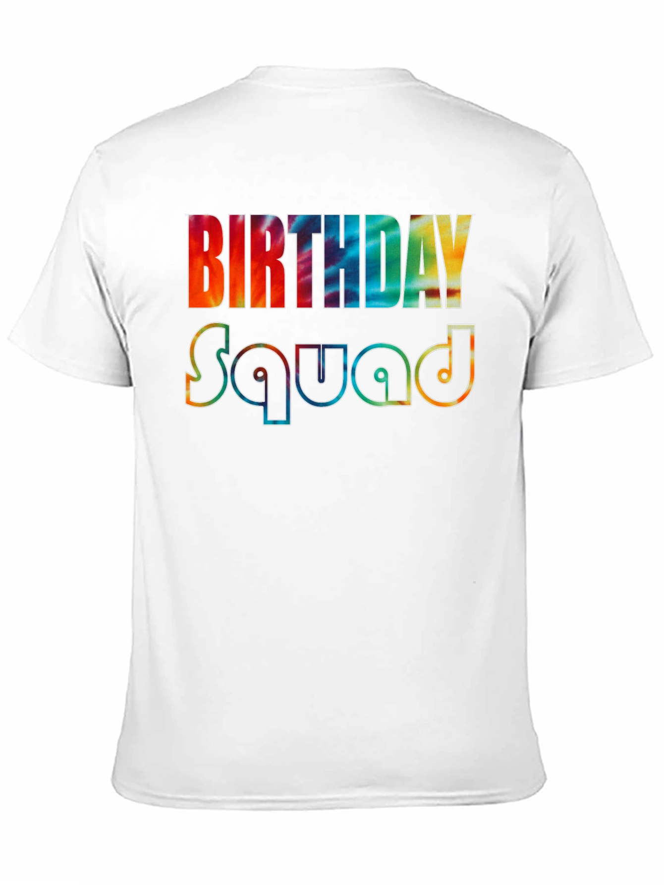 Black Birthday Squad Tie-Dye Graphic Tee view 11