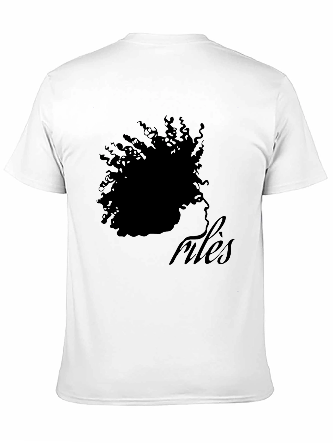 Black Stylish Black 'Rules' Graphic T-Shirt view 11