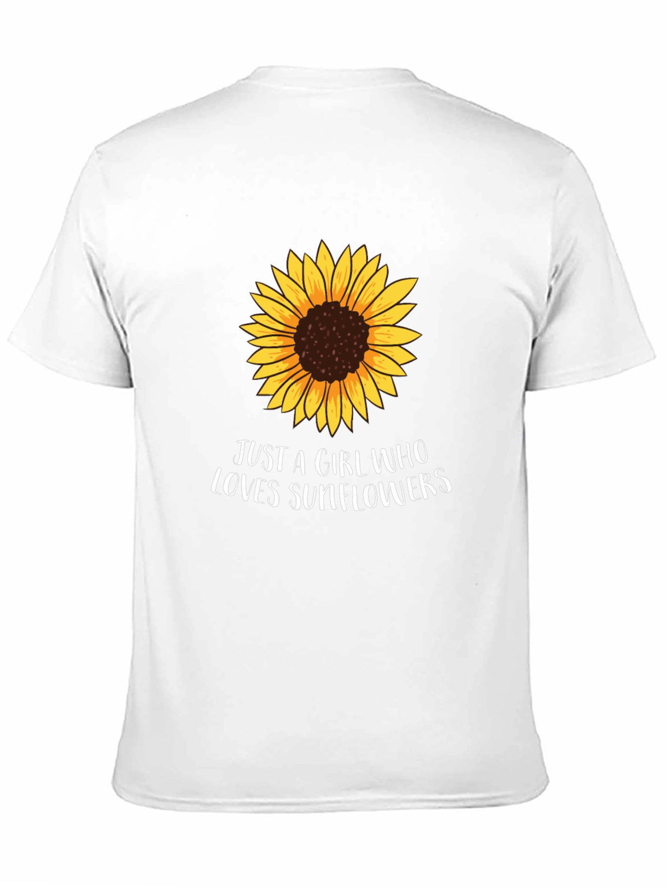 Black Sunflower Graphic Tee - "Just a Girl Who Loves Sunflowers" view 11