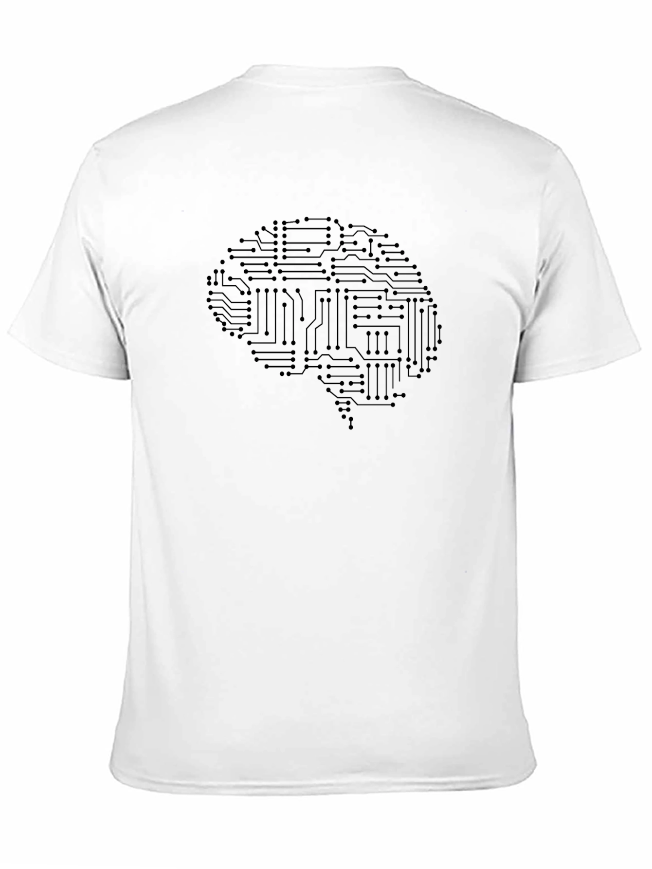 Black Brain Circuit Board Design T-Shirt - Smart Style view 11