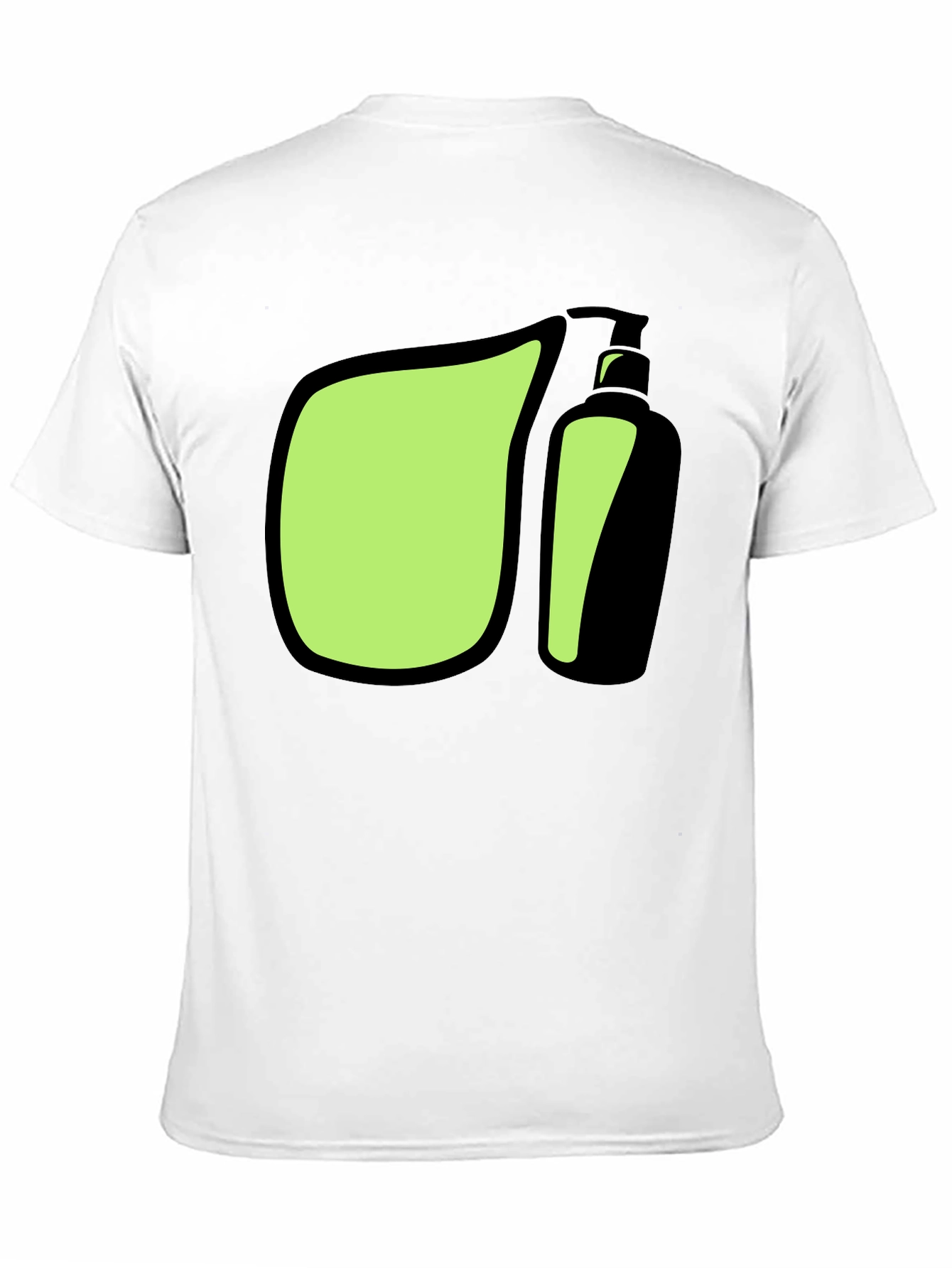 Black Modern Graphic Tee - Green and Black Design view 11
