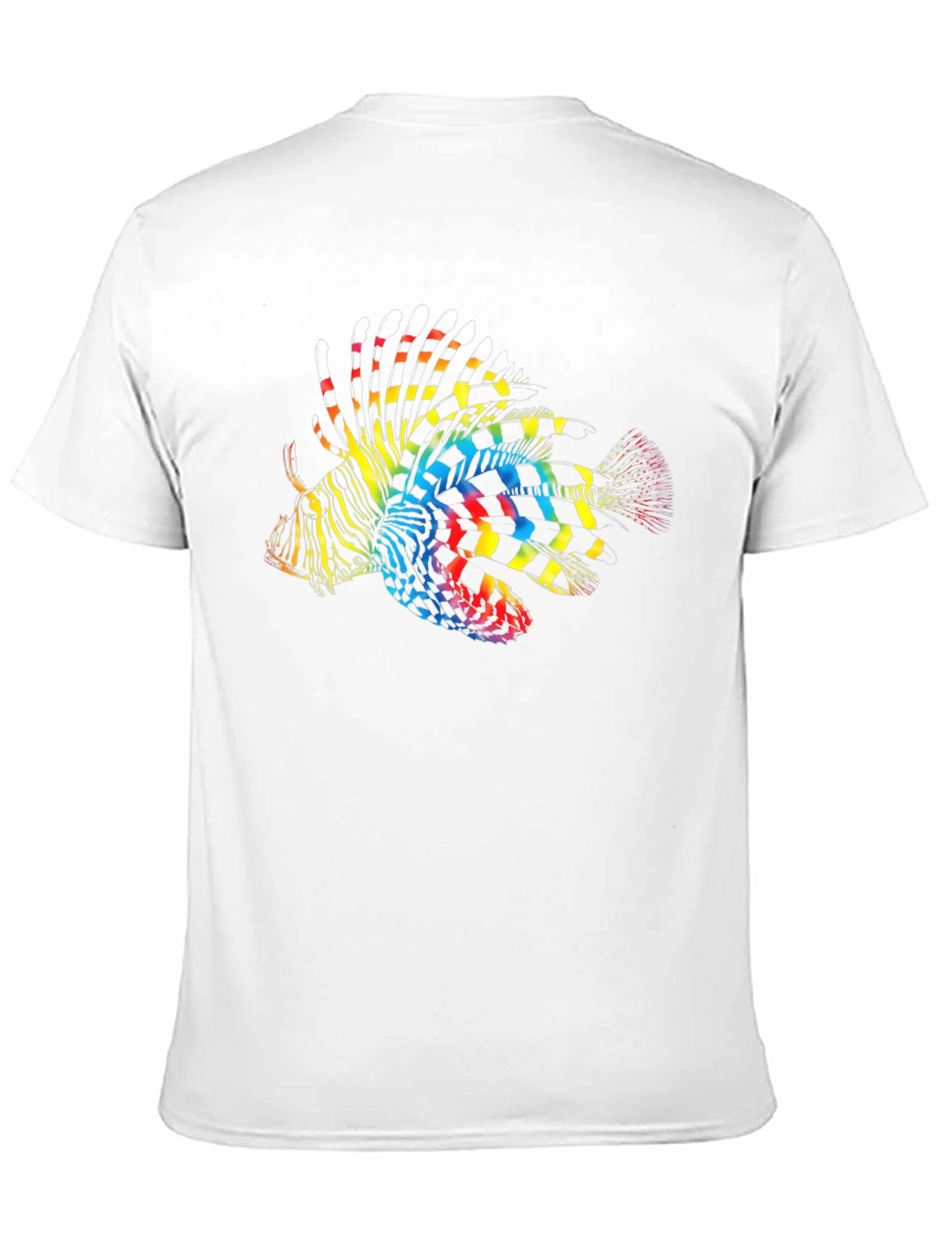Black Rainbow Lionfish Graphic Tee - Men's Black T-Shirt view 11