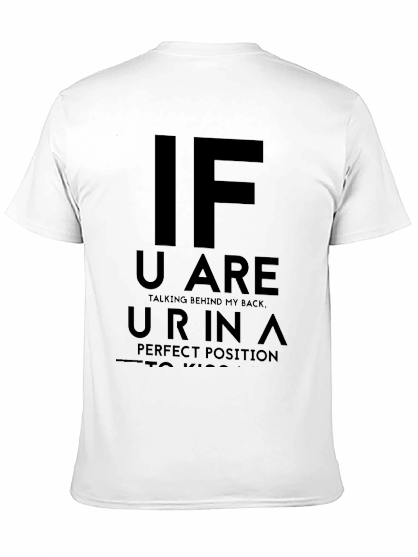 Black Funny Graphic Tee - Talking Behind My Back T-Shirt view 11