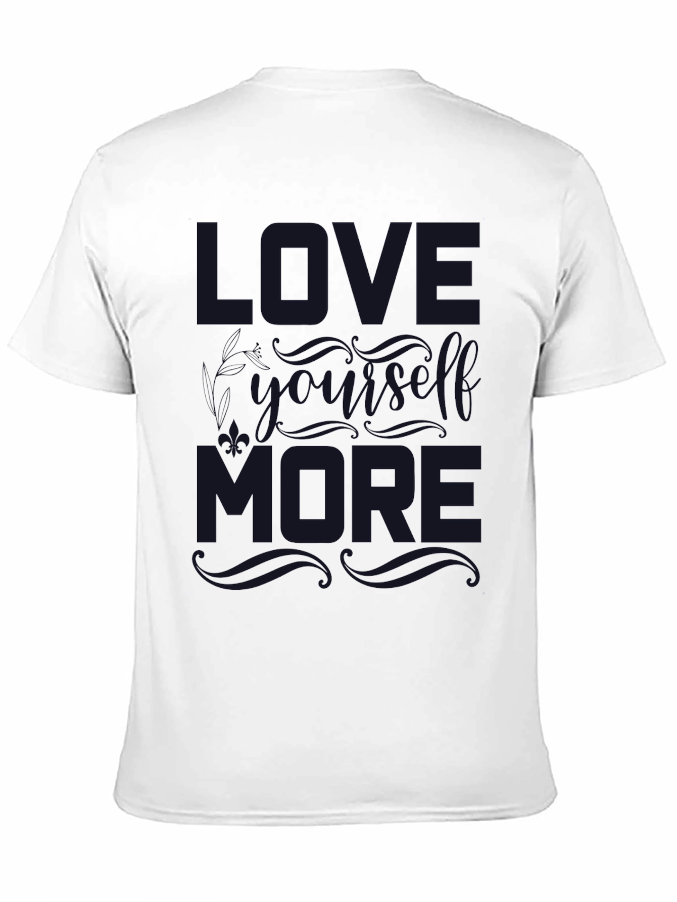 Black Love Yourself More Graphic T-Shirt view 11