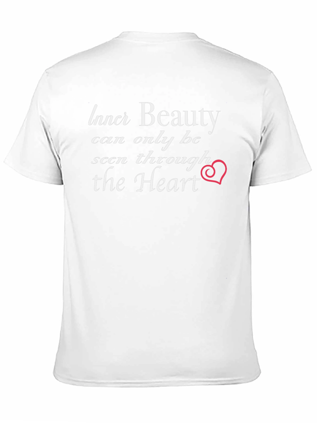 Black Inner Beauty Heart Graphic Black T-Shirt view 11