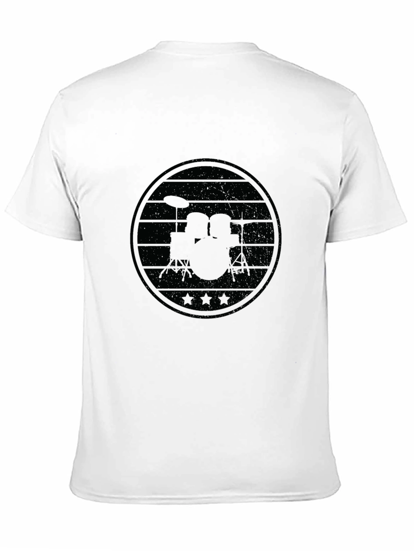 Black Black Drum Kit Graphic T-Shirt view 11
