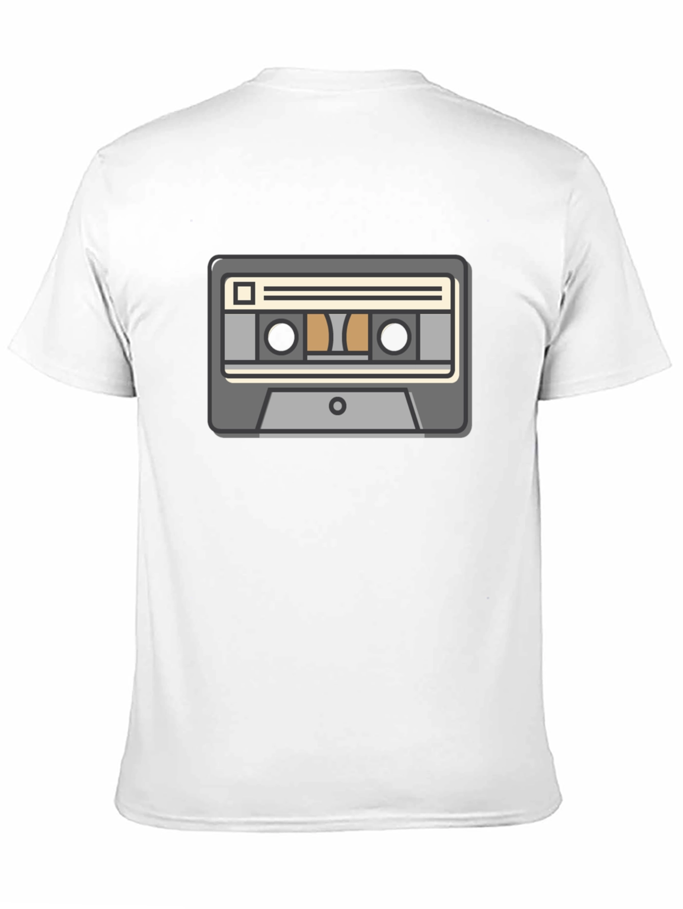 Black Retro Cassette Tape Graphic Tee - Classic Music Lover Shirt view 11