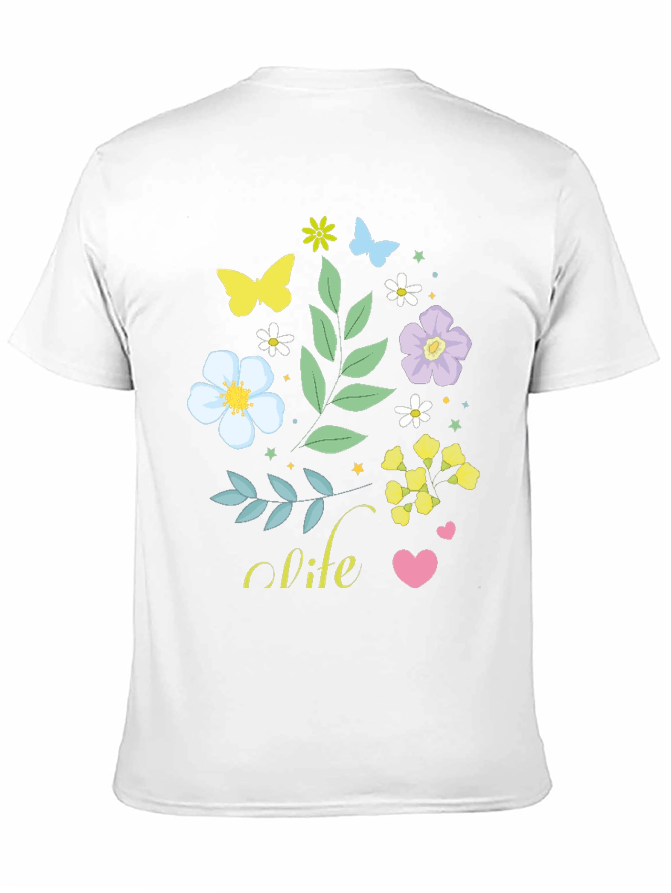 Black Floral 'Life' Graphic Tee - Black view 11