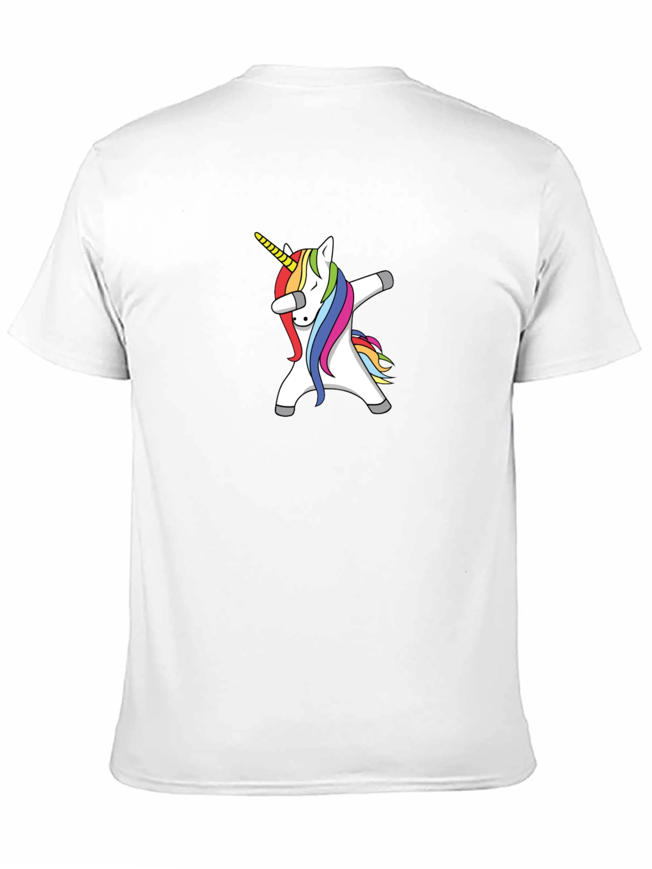 Black Dabbing Unicorn Graphic Tee - Black Cotton Blend Shirt view 11