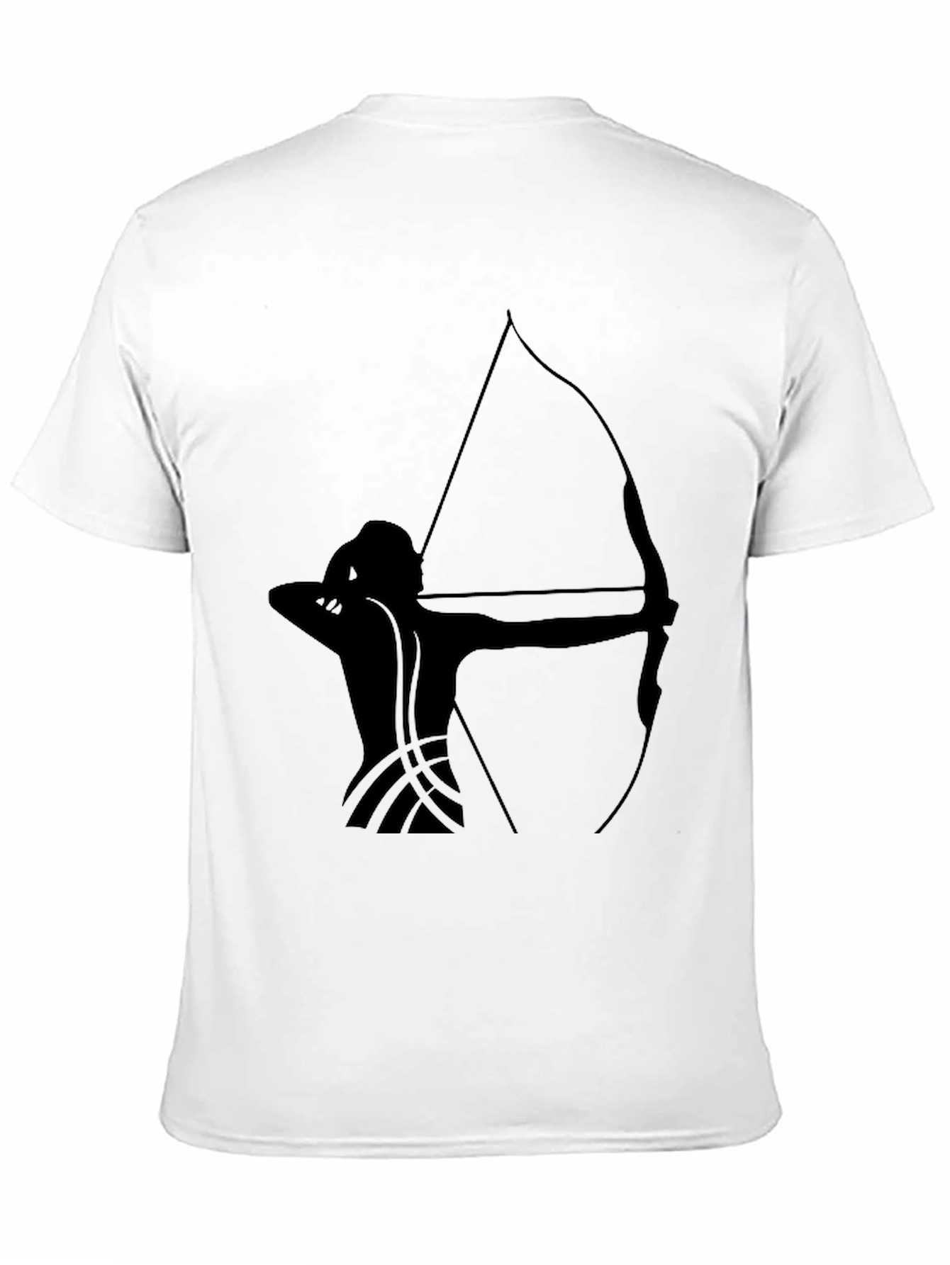 Black Archery Silhouette Black T-Shirt view 11