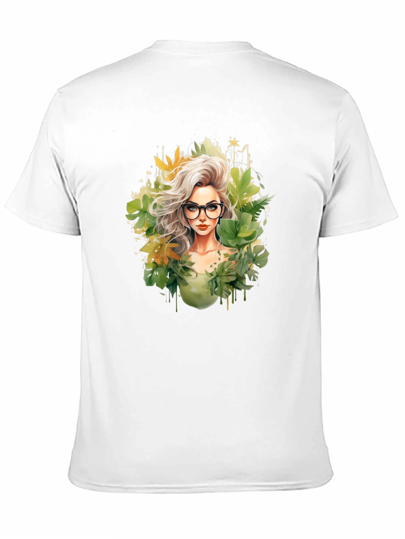 Black Stylish Nature Girl T-Shirt view 11