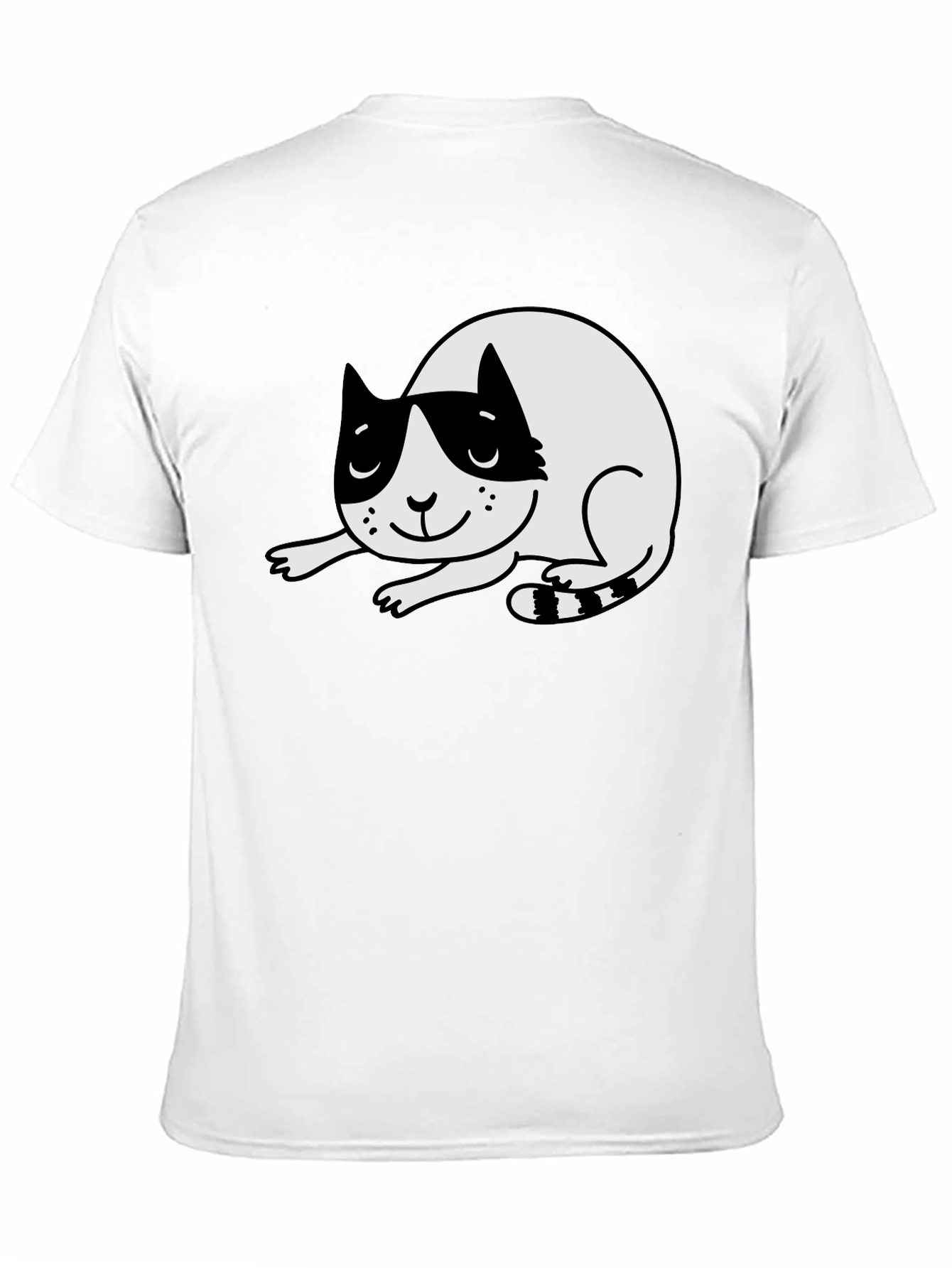 Black Cute Cat Graphic T-Shirt - Black view 11