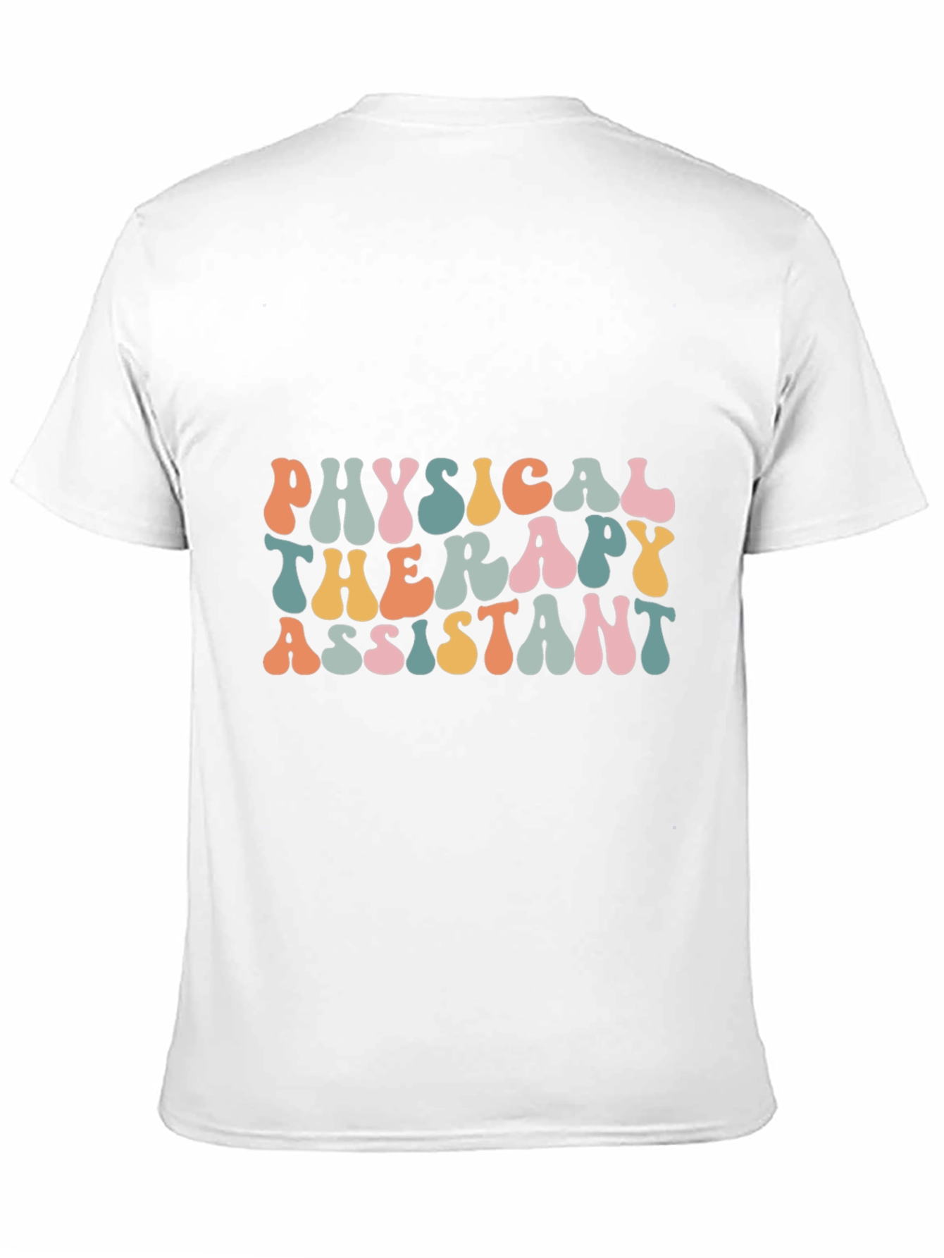 Black Physical Therapy Assistant Retro T-Shirt view 11