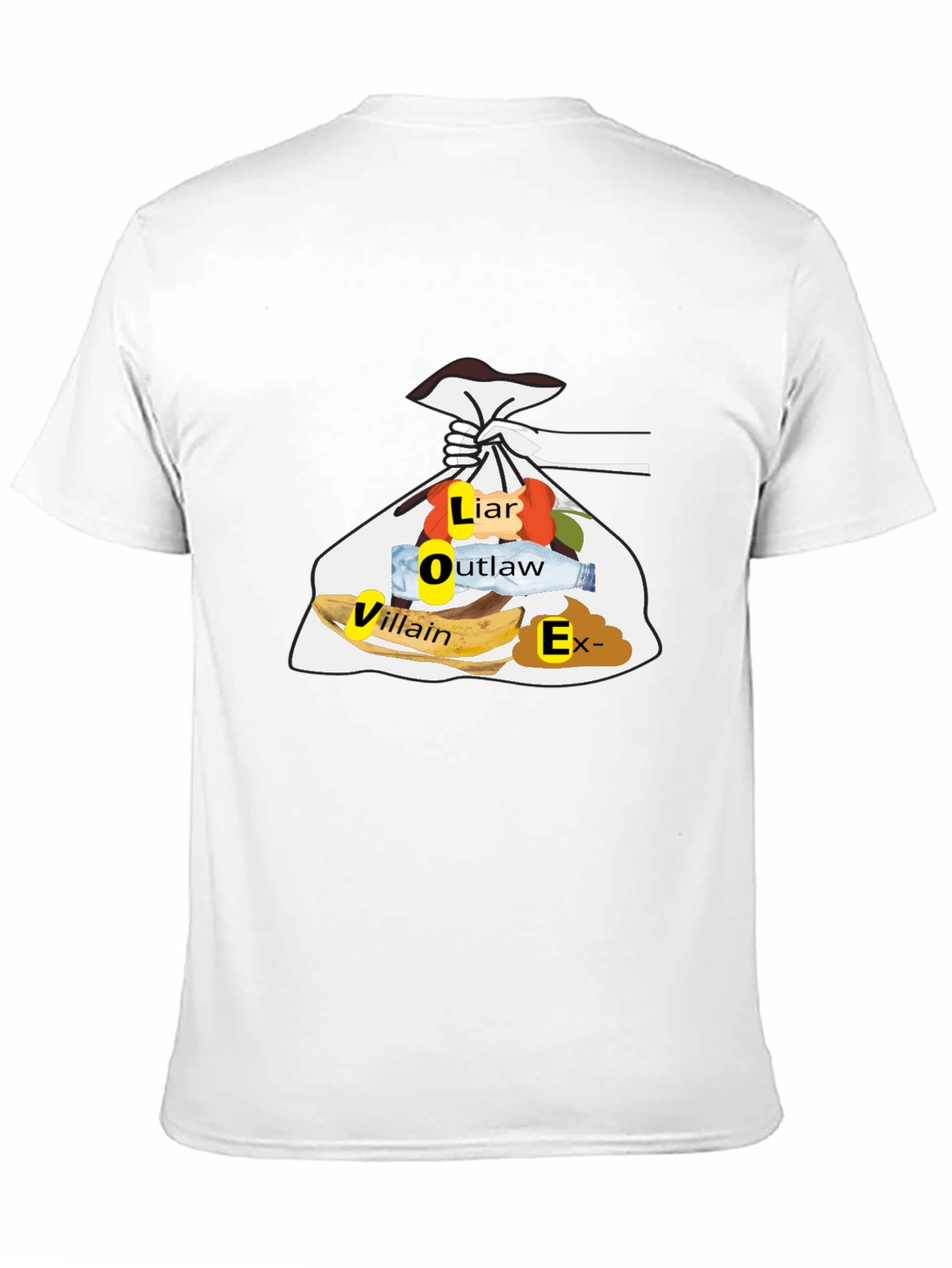 Black Trashy LOVER Funny T-Shirt - Men's Black Tee view 11