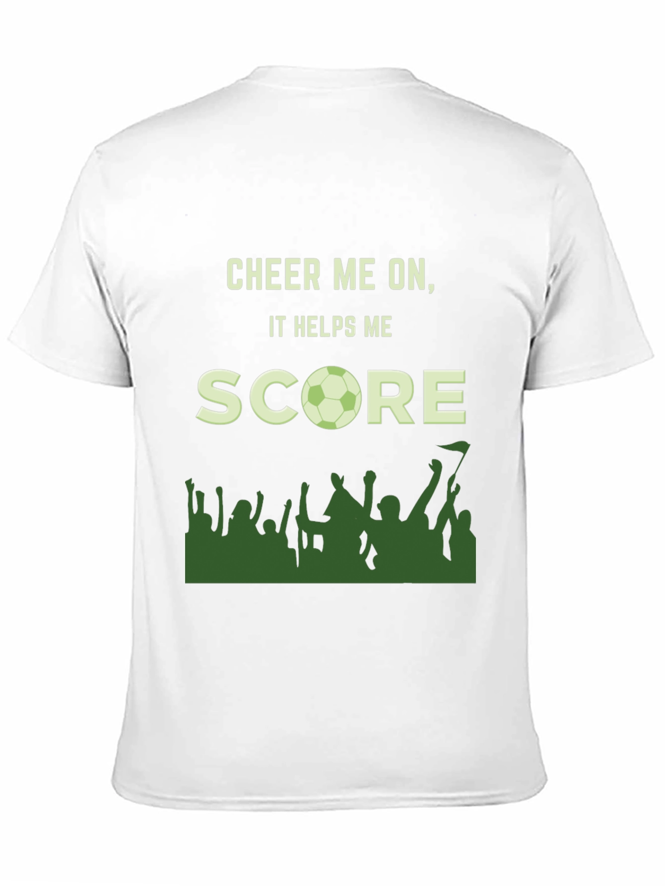 Black Cheer Me On Soccer T-Shirt view 11