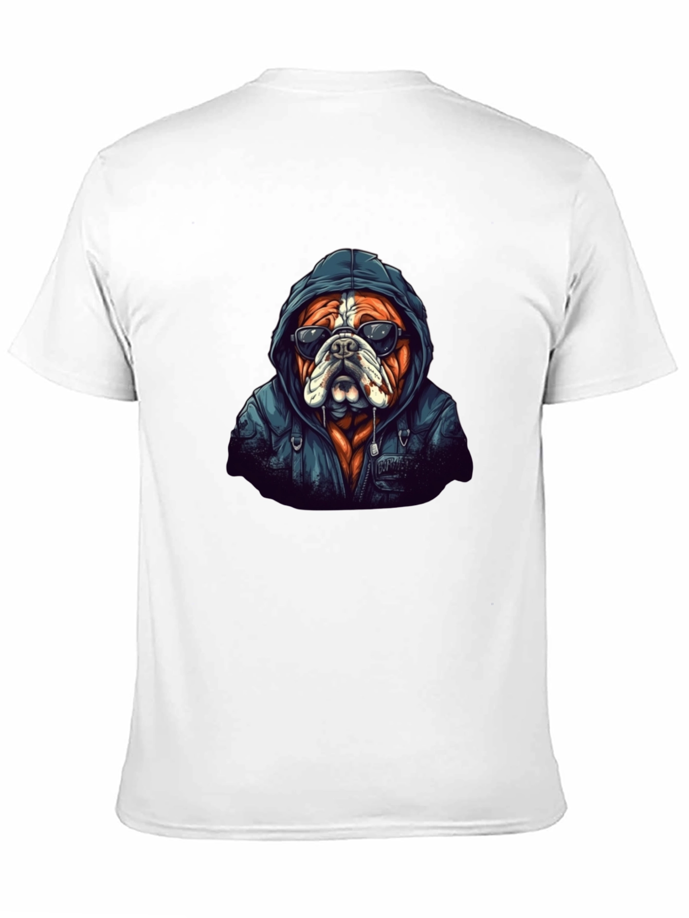 Black Cool Bulldog Graphic Tee - Black Cotton view 11