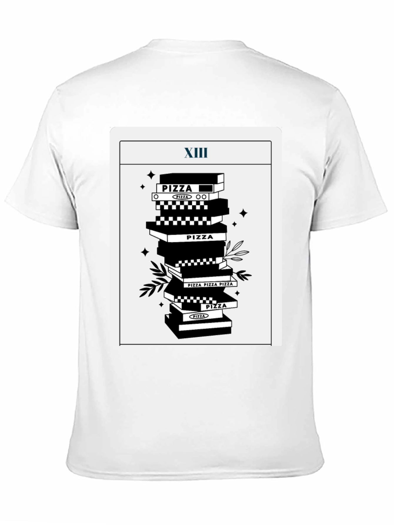 Black Pizza Tarot T-Shirt - Death Card Parody view 11