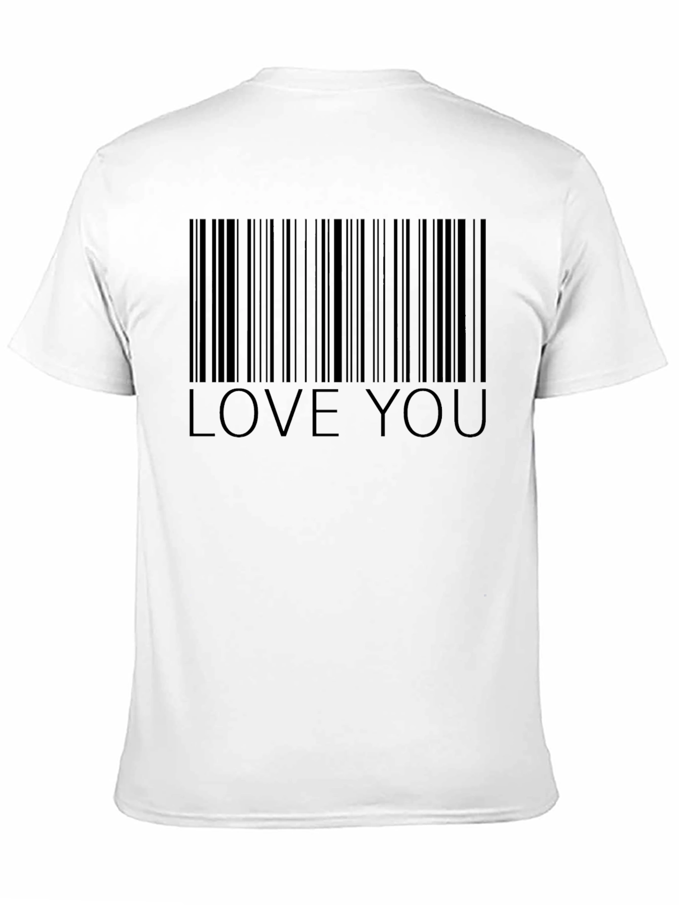 Black Love You Barcode Black T-Shirt - Unique Graphic Tee view 11