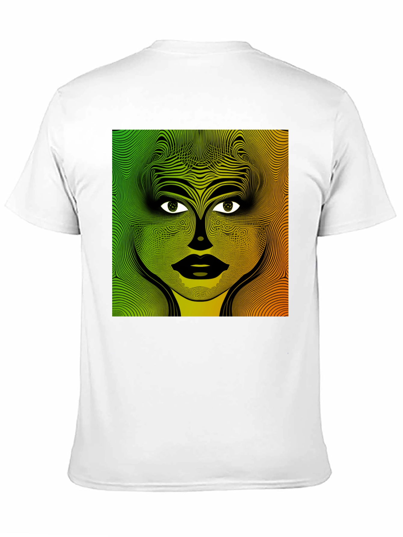 Black Abstract Woman Graphic Black T-Shirt view 11