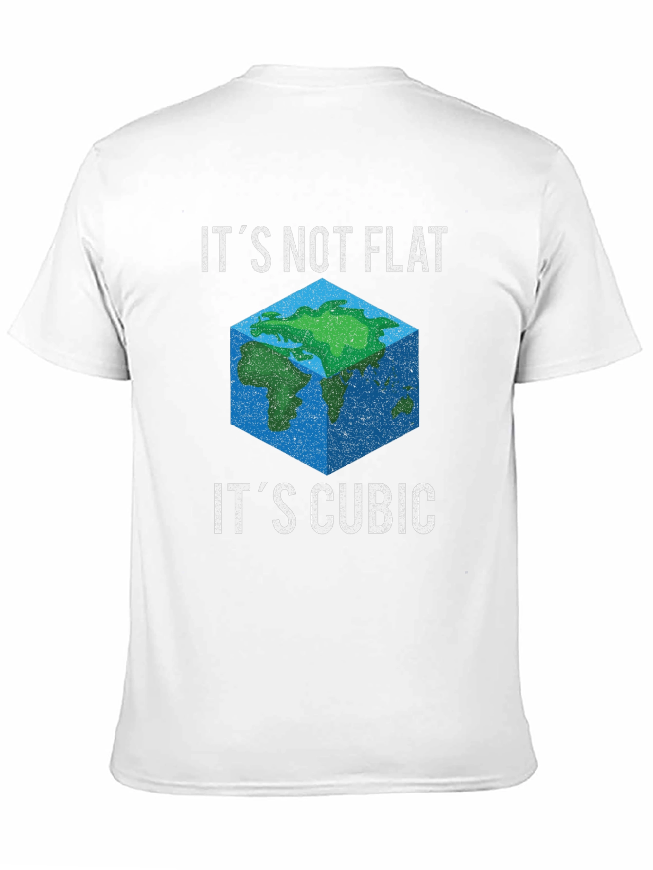 Black Cubic Earth Graphic Tee - Funny Flat Earth Alternative view 11