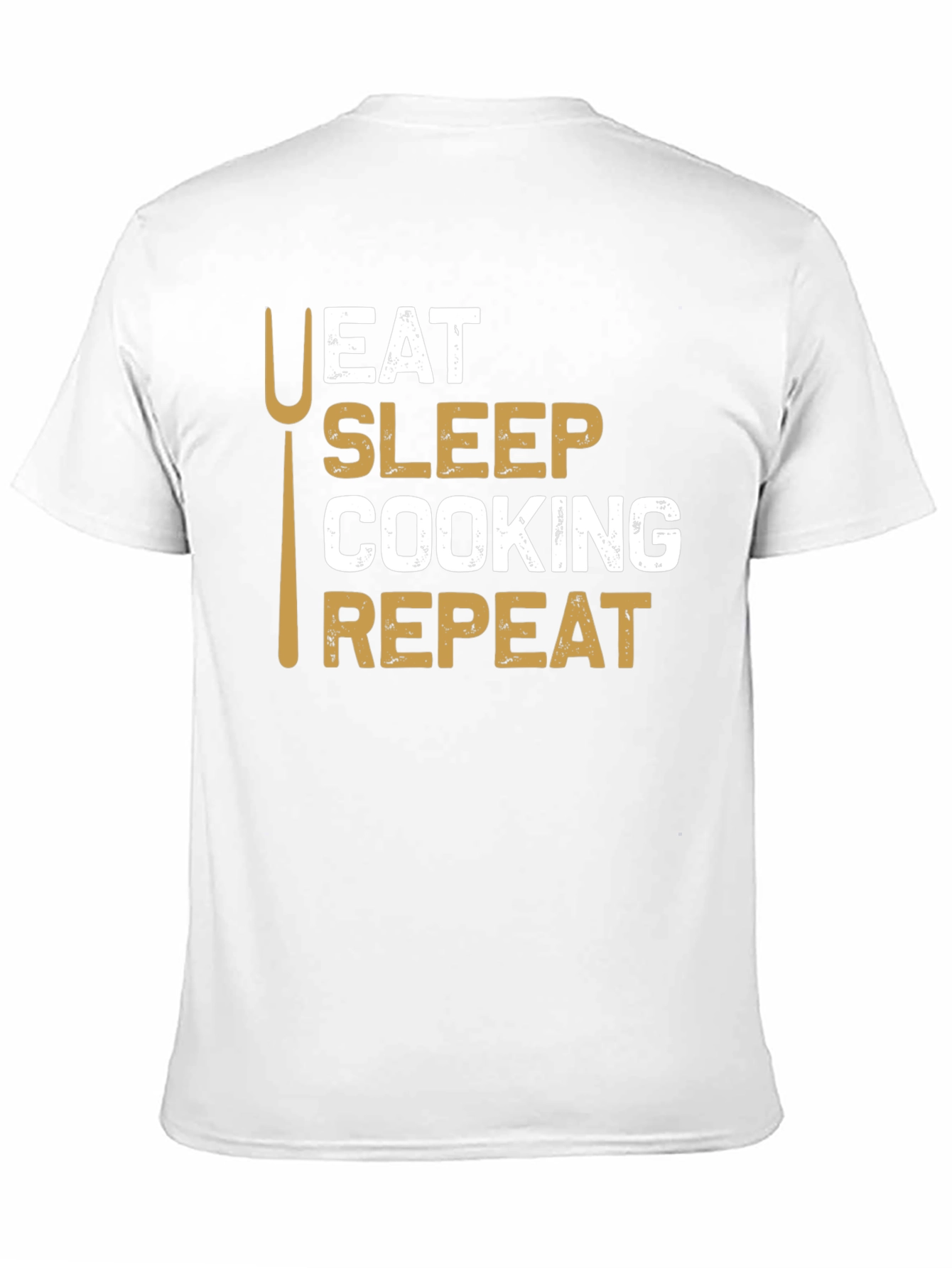 Black Eat Sleep Cooking Repeat T-Shirt - Chef Gift view 11