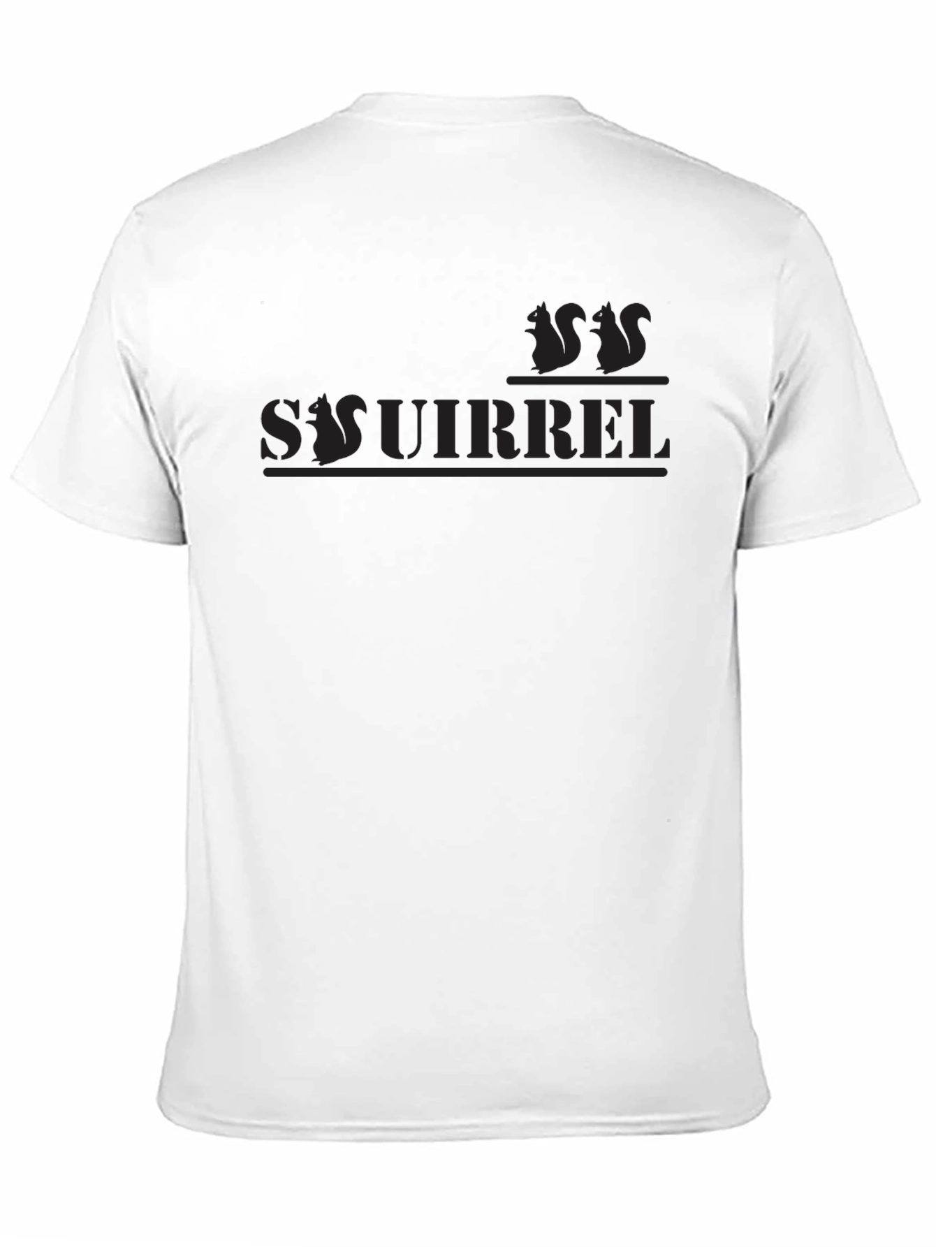 Black Squirrel Graphic T-Shirt - Black Crew Neck Tee view 11