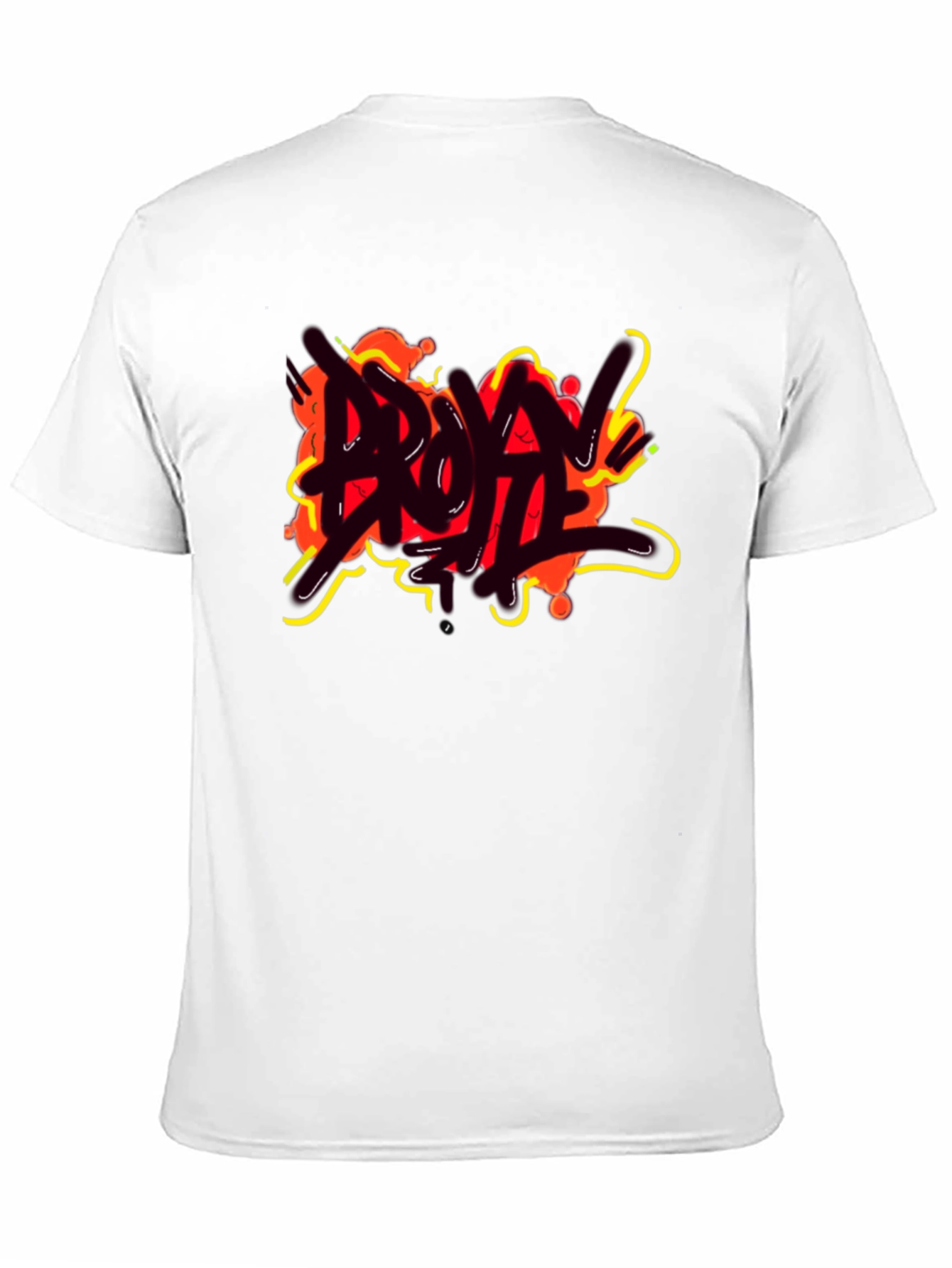 Black Edgy Graphic Tee - Bold Artistic Streetwear T-Shirt view 11