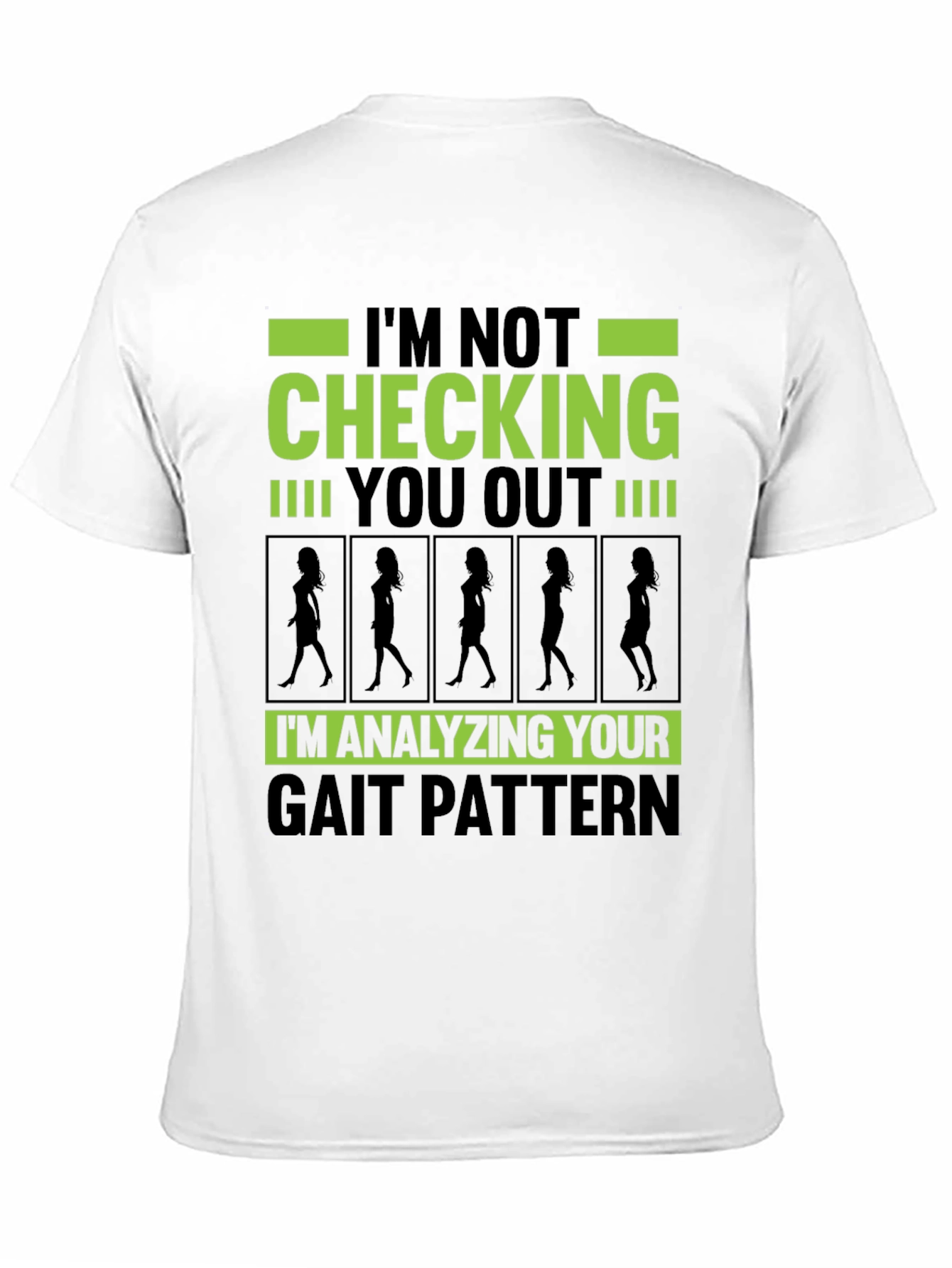Black Funny Gait Pattern Analysis T-Shirt view 11