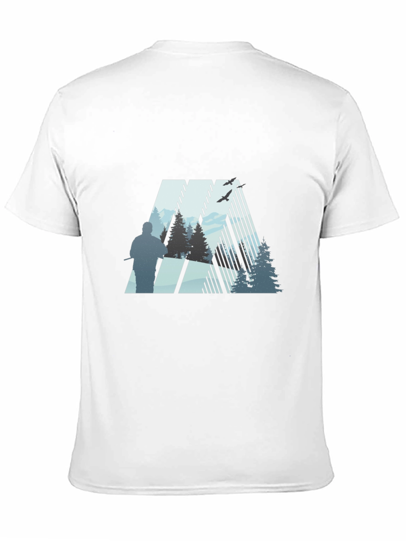 Black Nature Silhouette Graphic Tee view 11