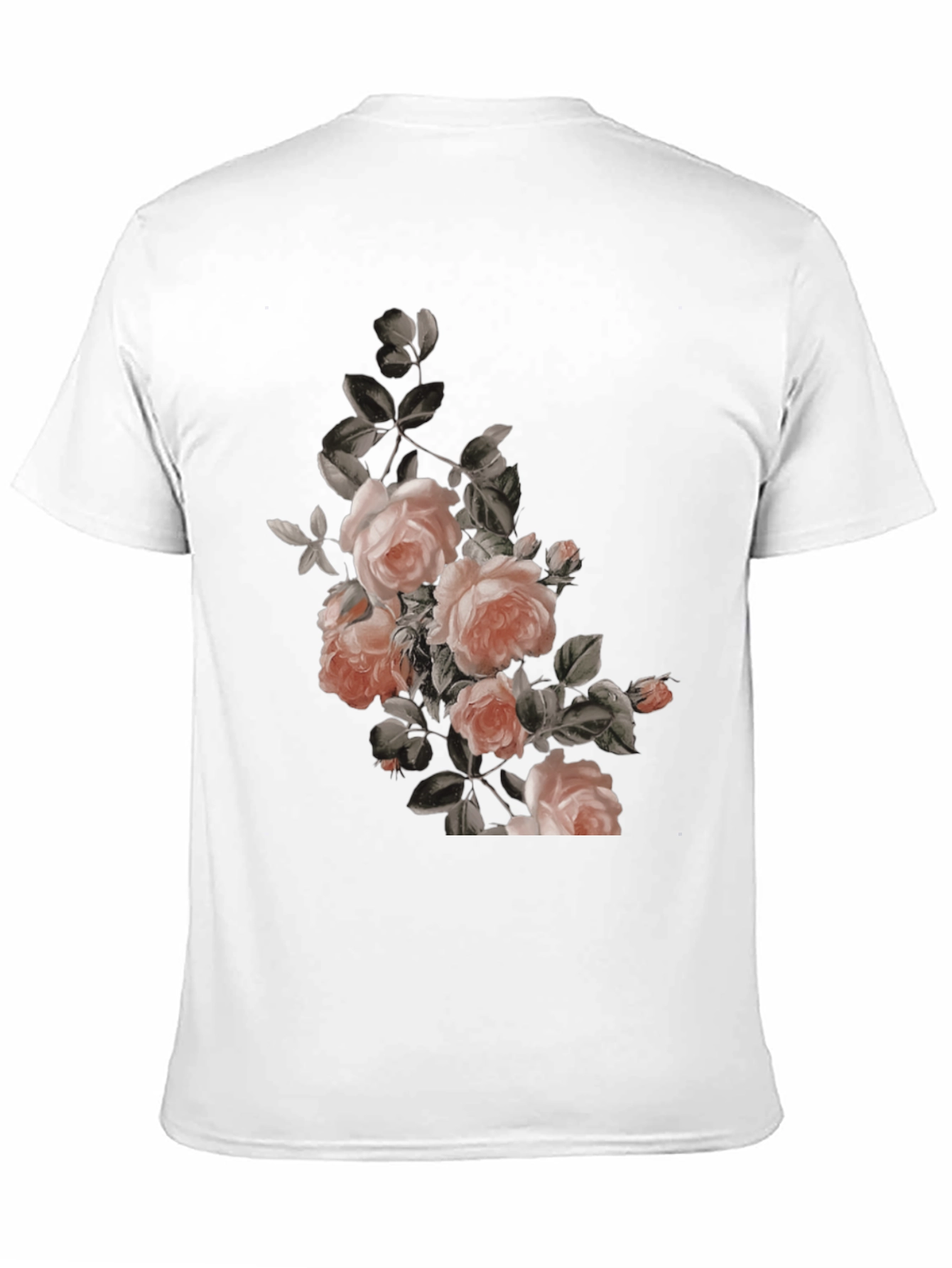 Black Floral Graphic Print Black T-Shirt view 11